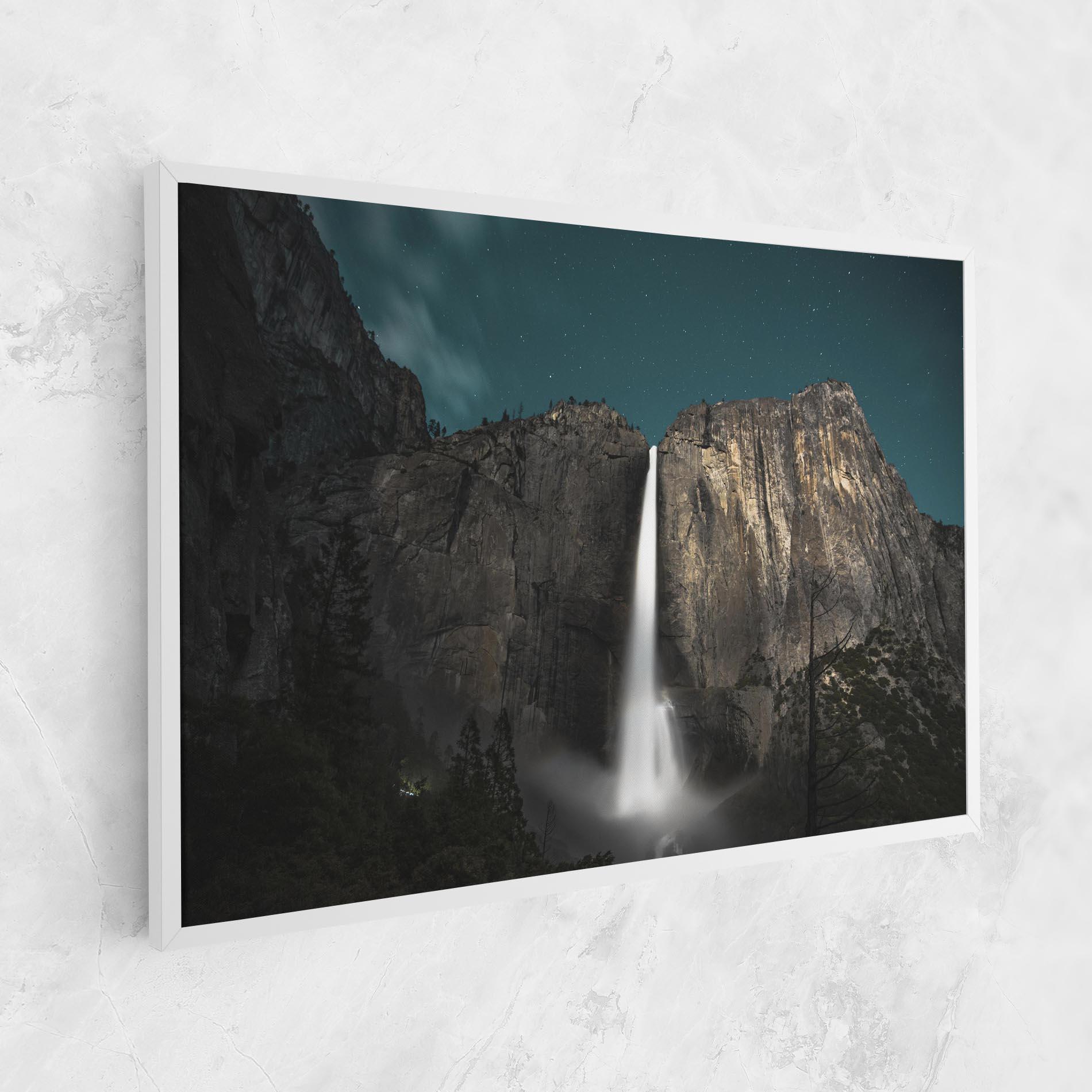 Tablou Canvas Dark Blue Sky Waterfall mockup 1