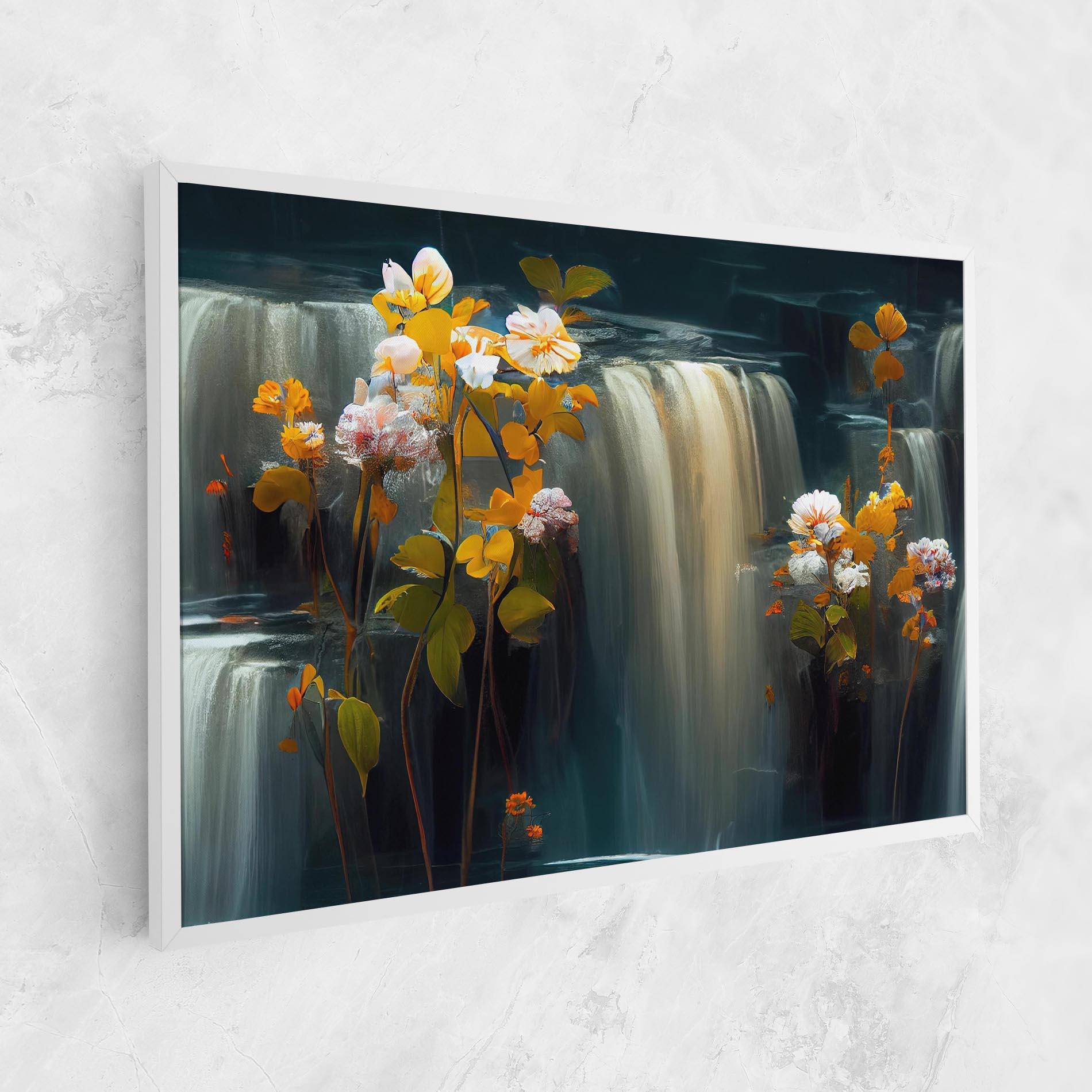Tablou Canvas Flowers Waterfall mockup 1