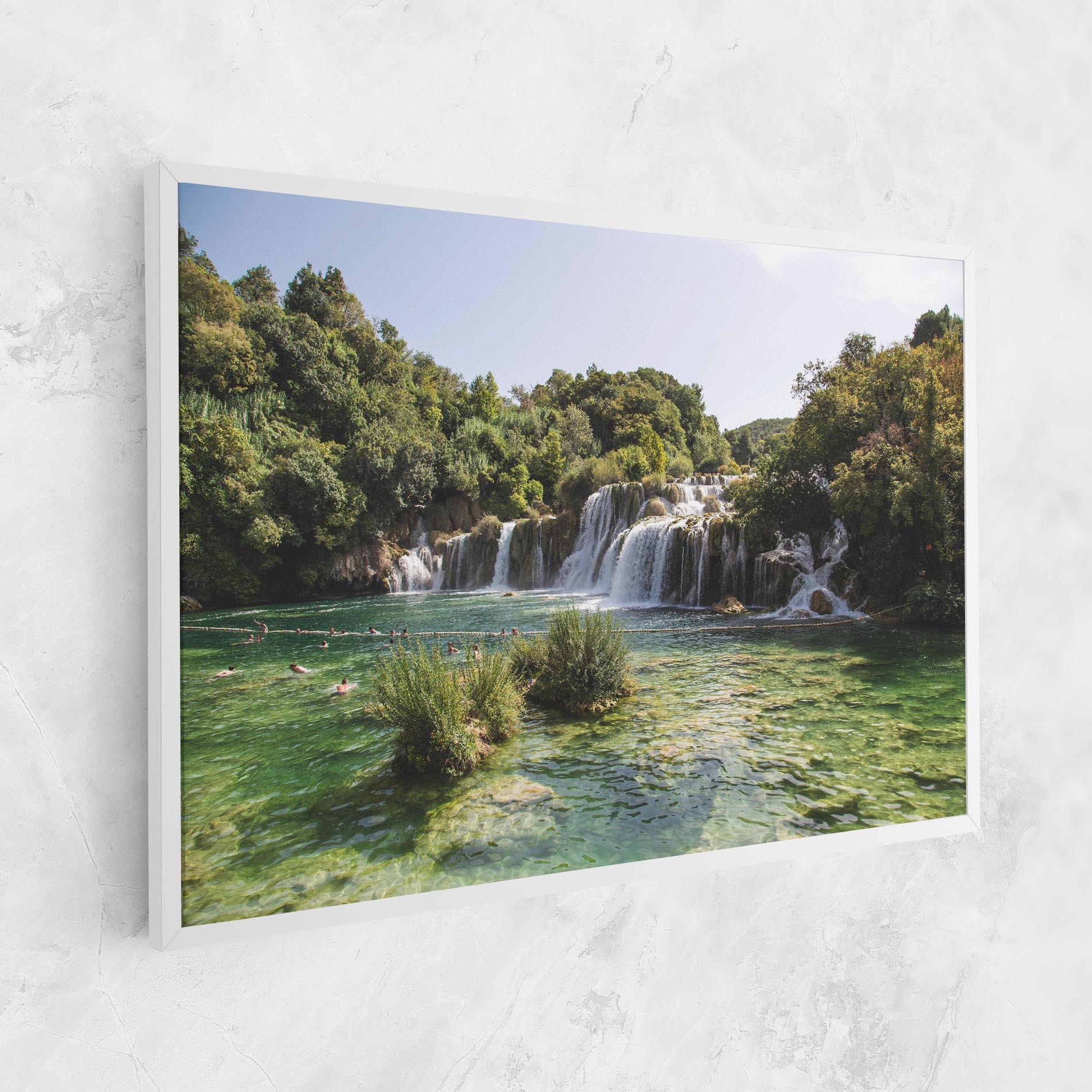 Tablou Canvas Green Waterfall mockup 1
