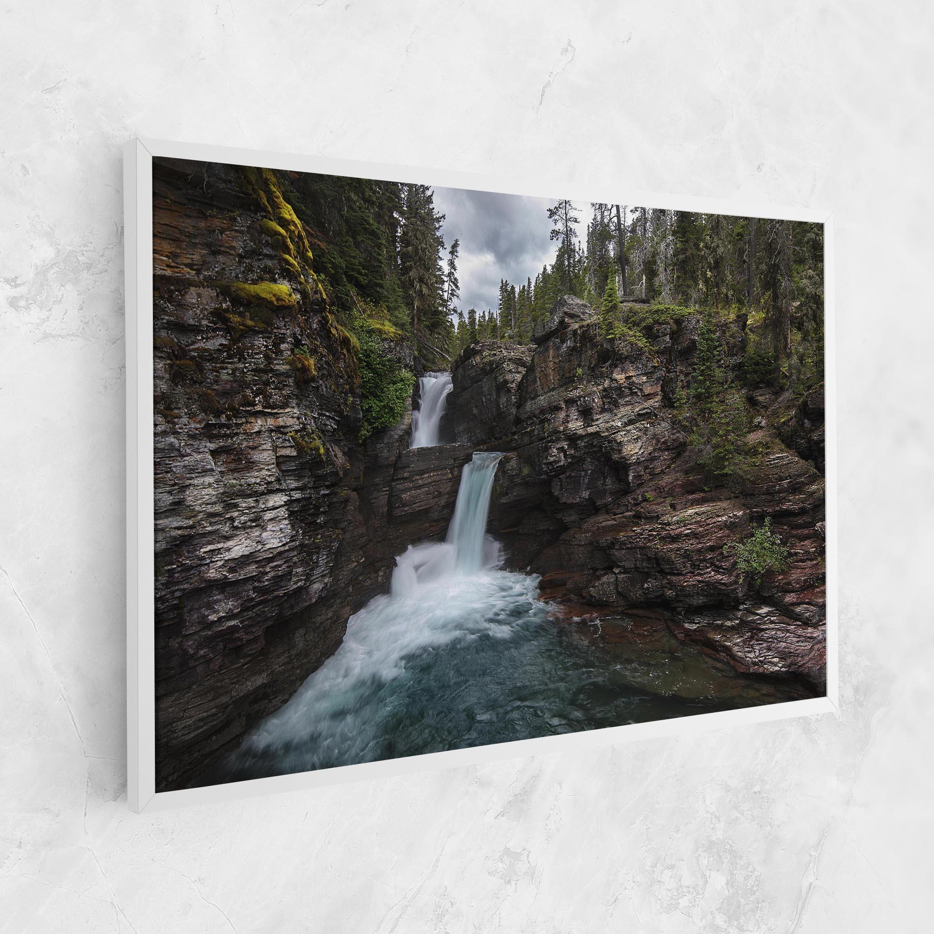 Tablou Canvas Majestic Forest Waterfall mockup 1