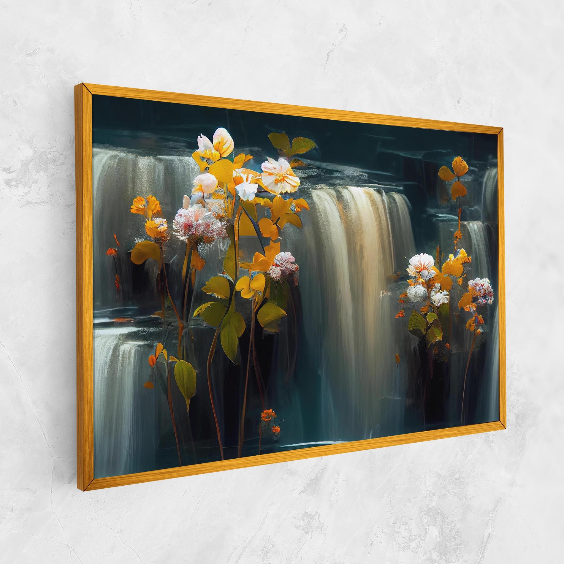 Tablou Canvas Flowers Waterfall mockup 1