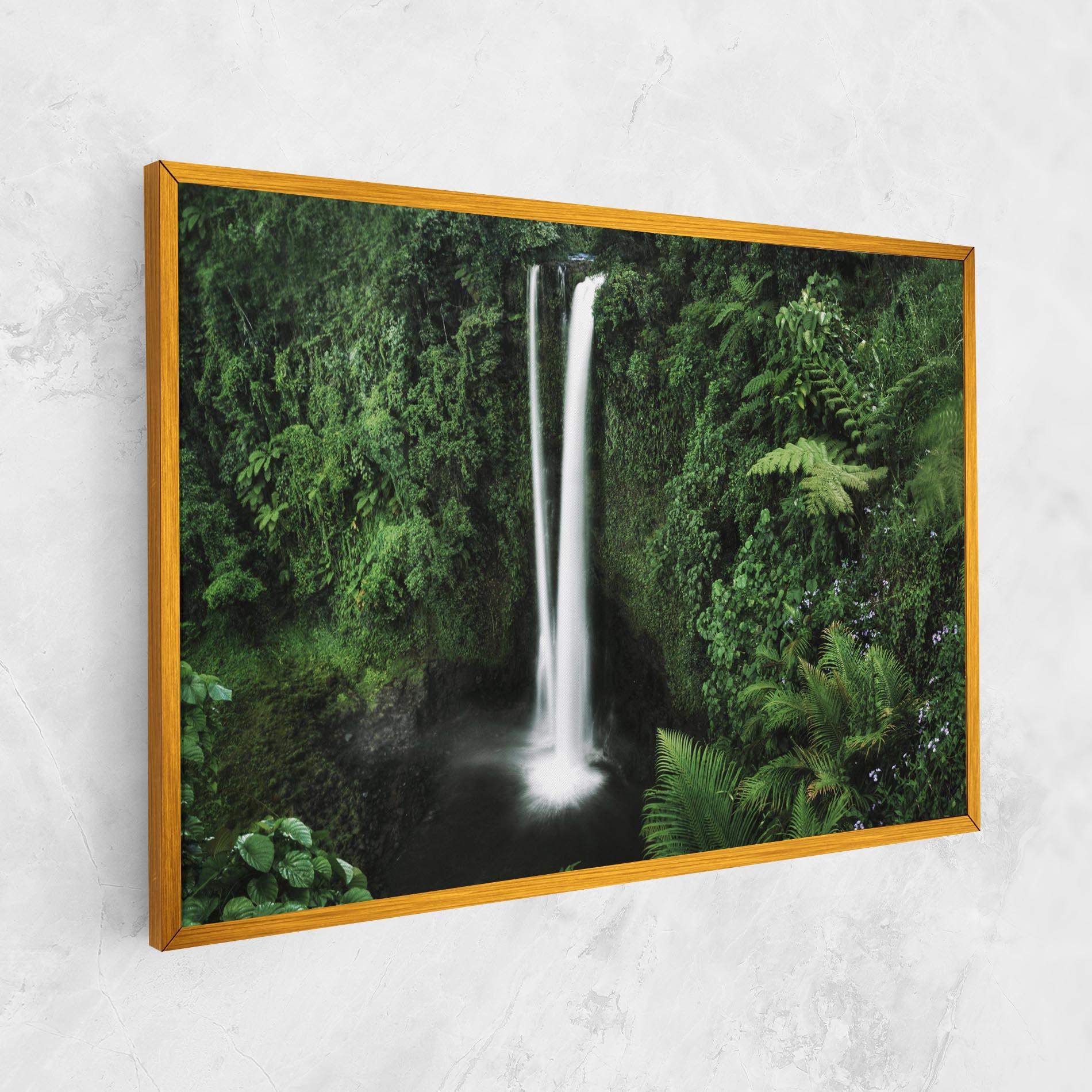 Tablou Canvas Green Nature Waterfall mockup 1