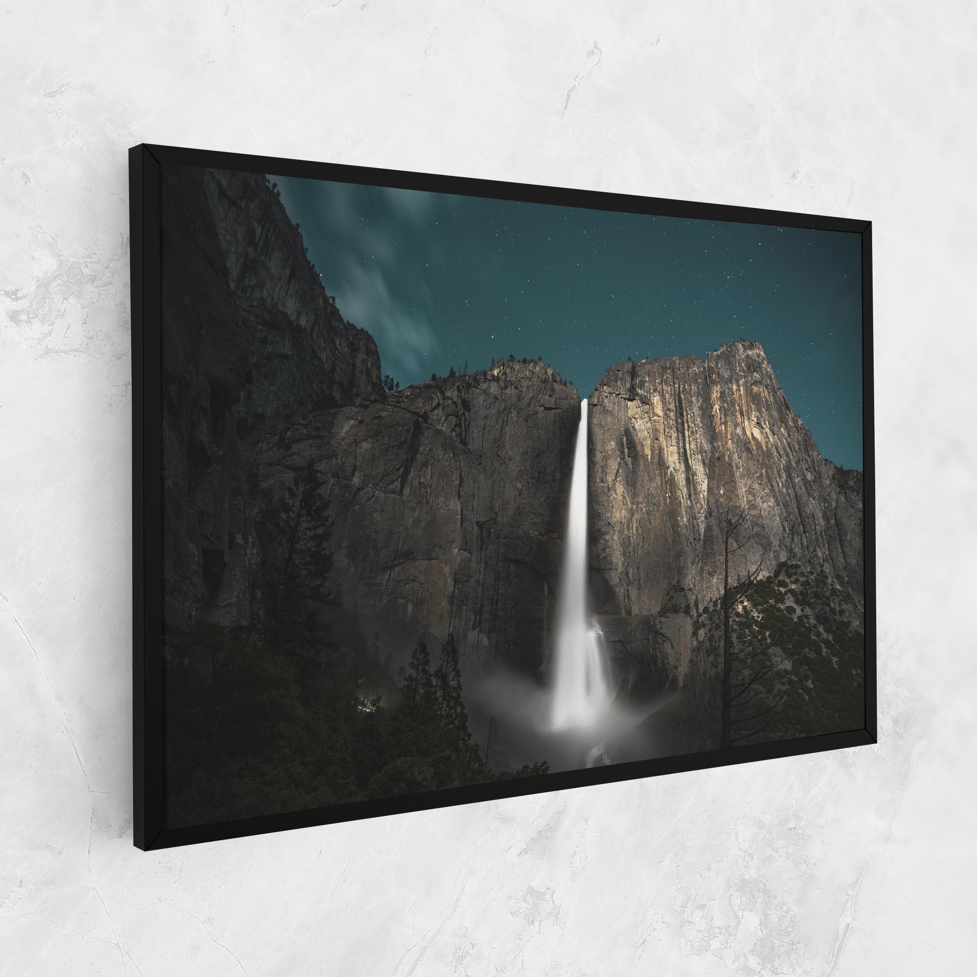 Tablou Canvas Dark Blue Sky Waterfall mockup 1
