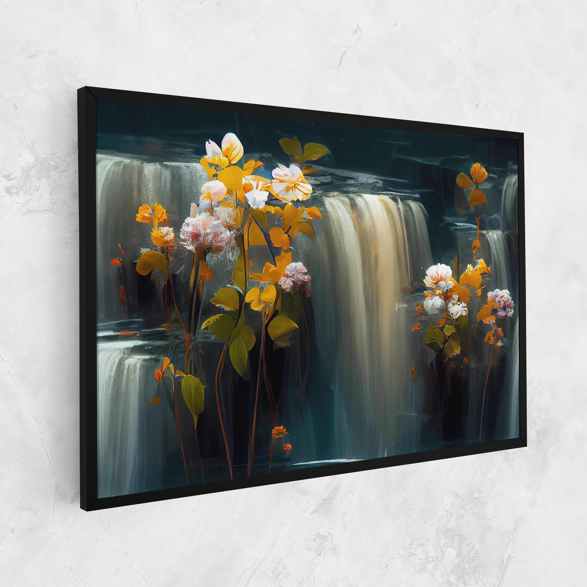 Tablou Canvas Flowers Waterfall mockup 1