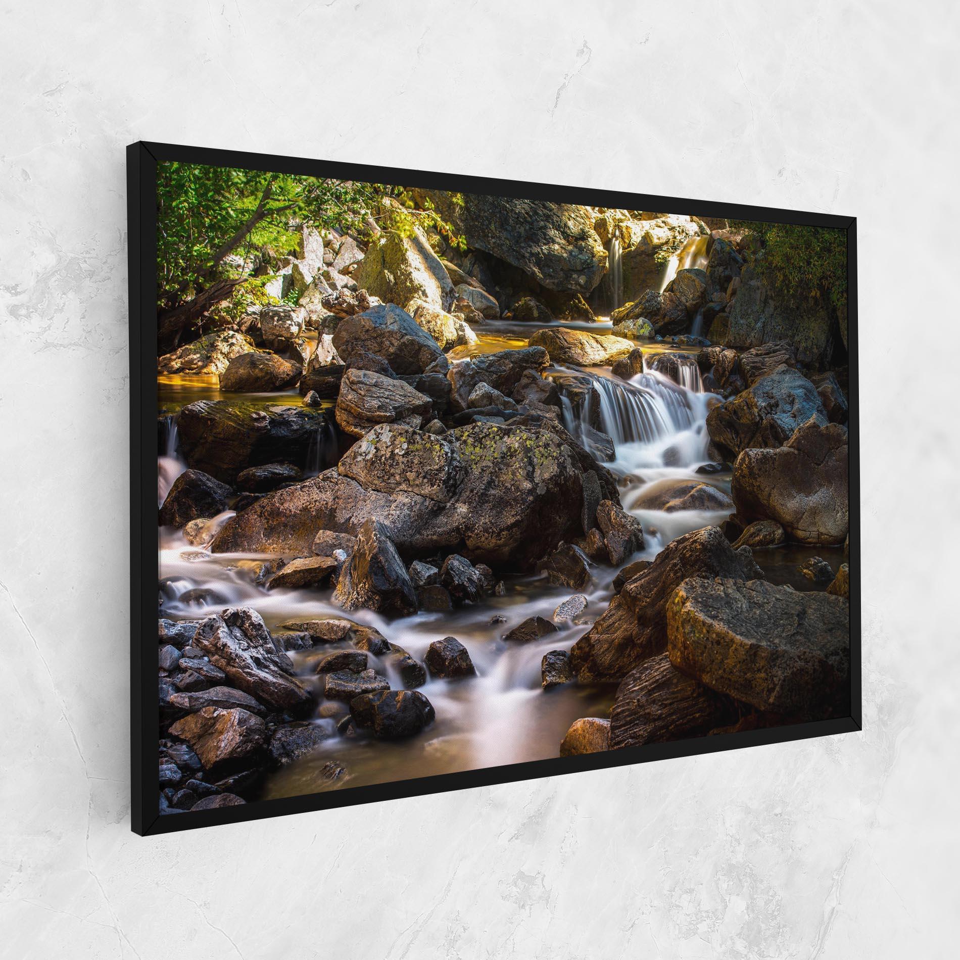 Tablou Canvas Nature Rocks Waterfall mockup 1