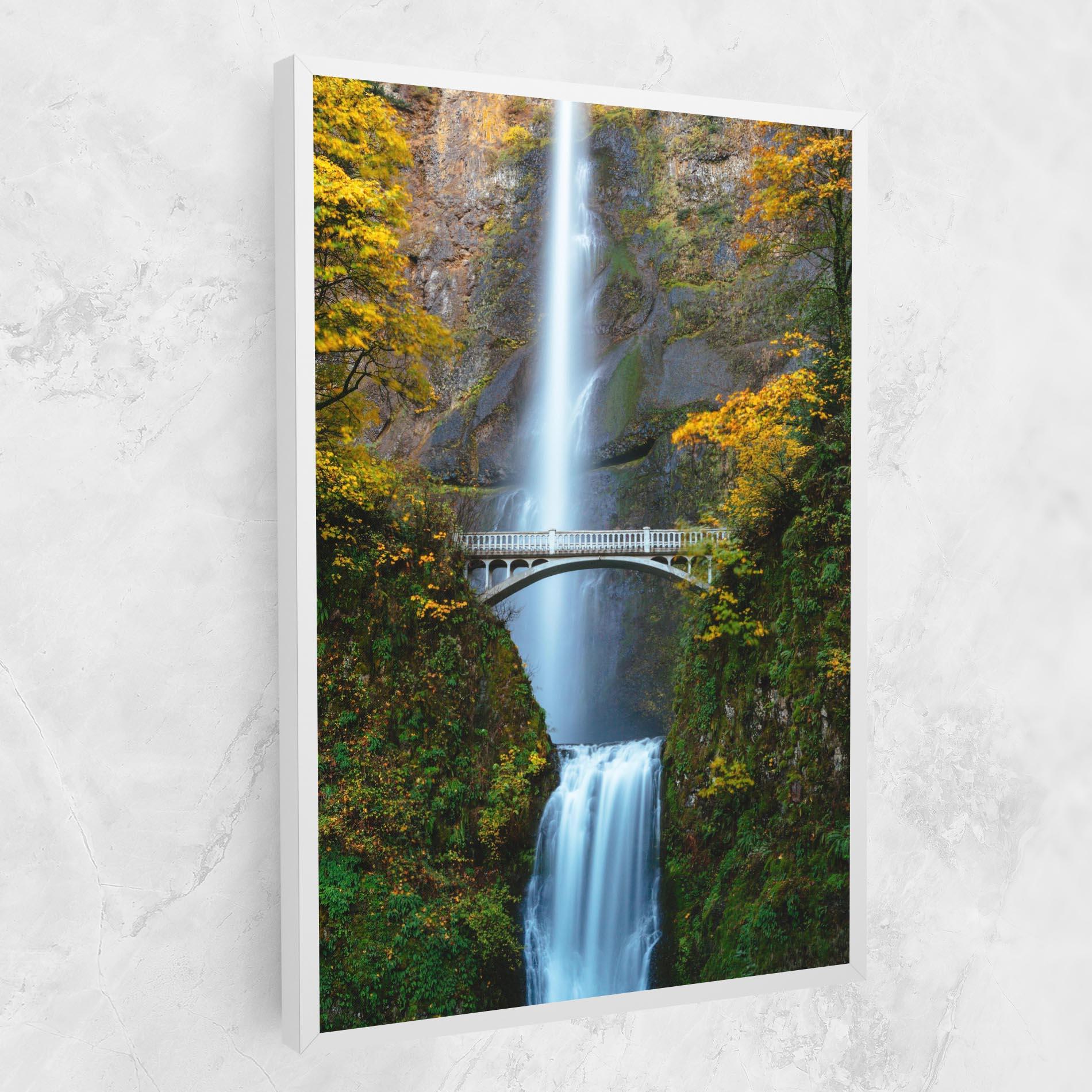 Tablou Canvas Yellow Leaves Bridge mockup 1