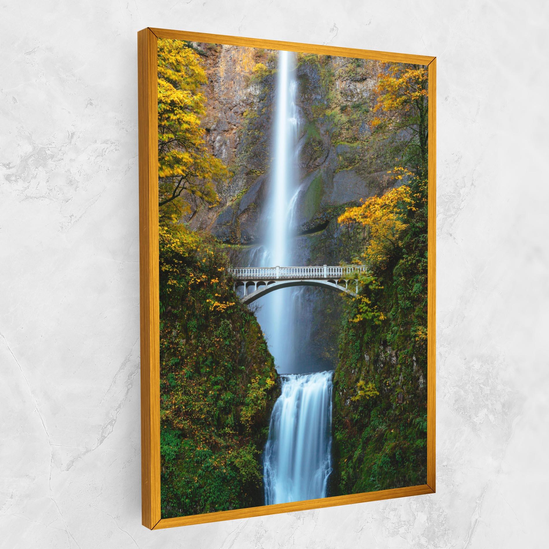 Tablou Canvas Yellow Leaves Bridge mockup 1