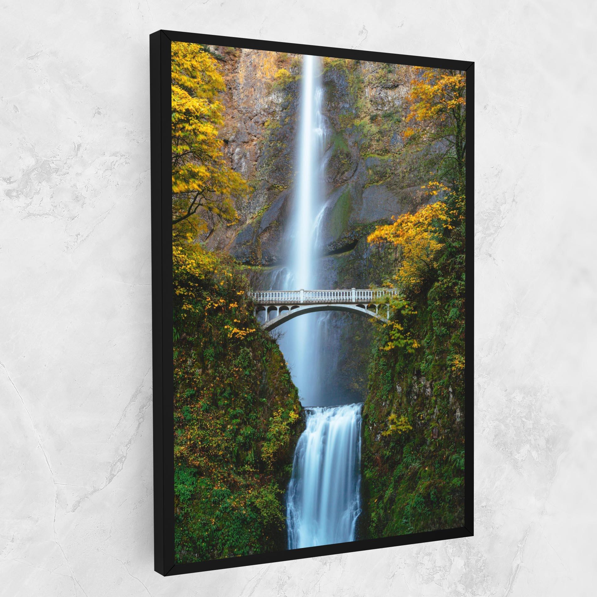 Tablou Canvas Yellow Leaves Bridge mockup 1