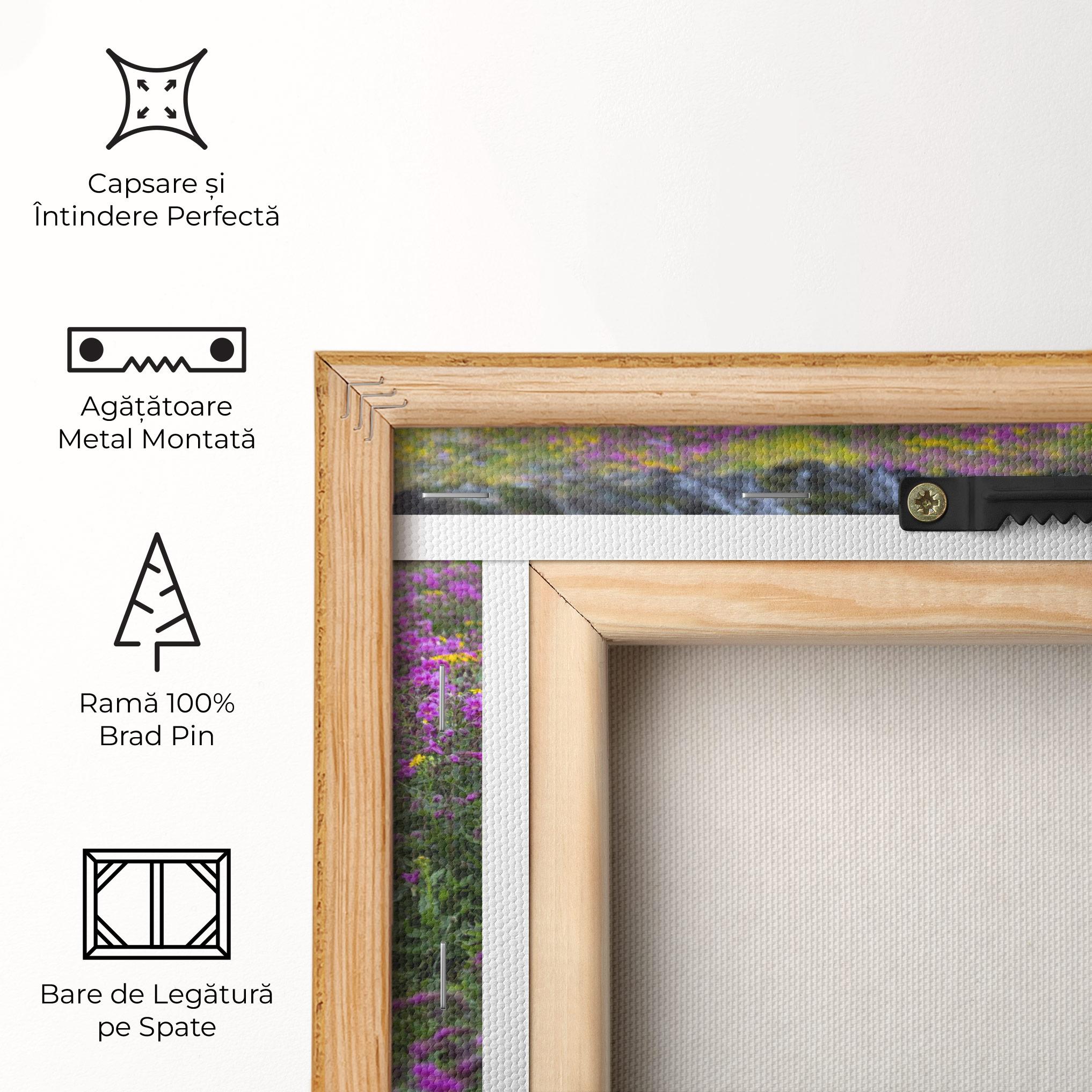 Tablou Canvas Purple Field Waterfall mockup 5