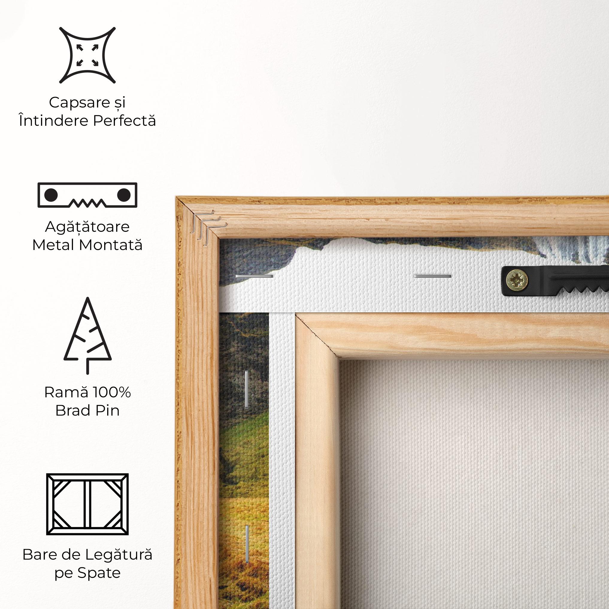 Tablou Canvas Yellow Grass Waterfall mockup 5