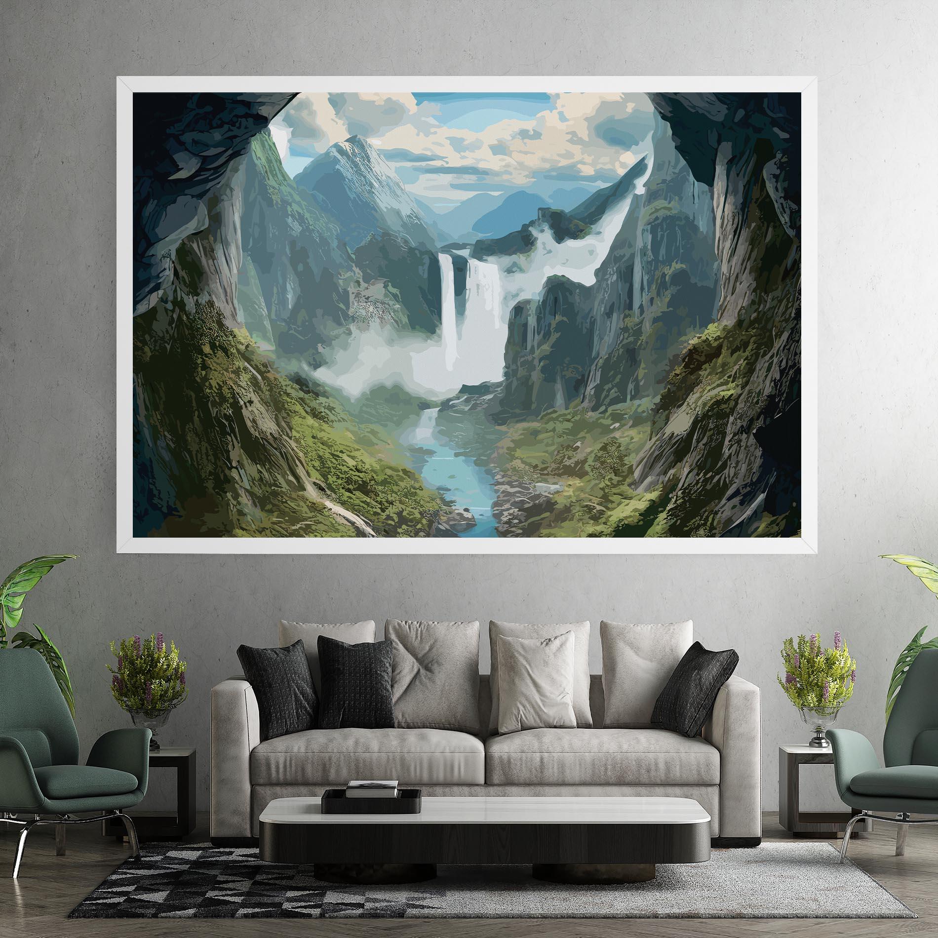 Tablou Canvas Amazing Waterfall mockup 7