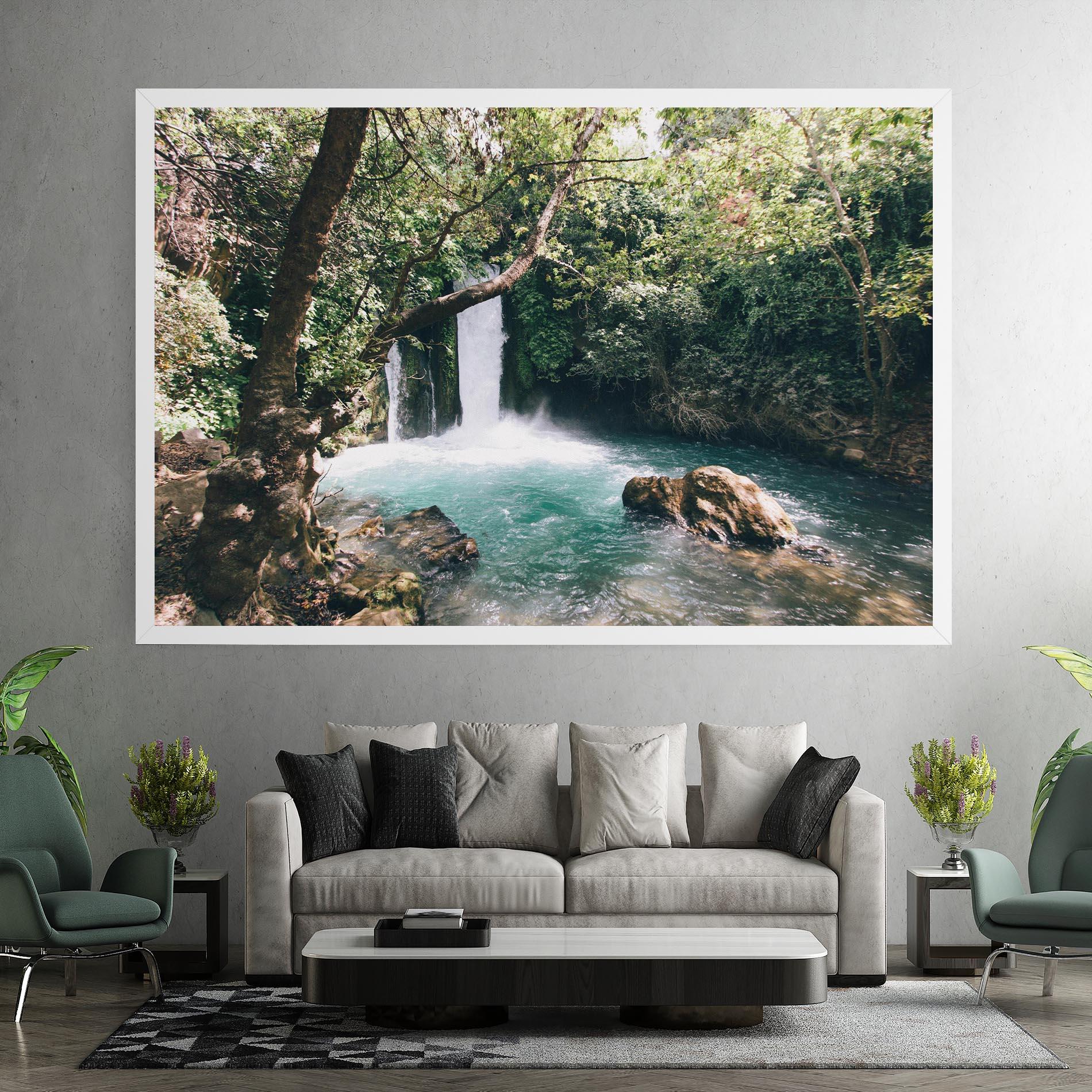 Tablou Canvas Beautiful Blue Waterfall mockup 7