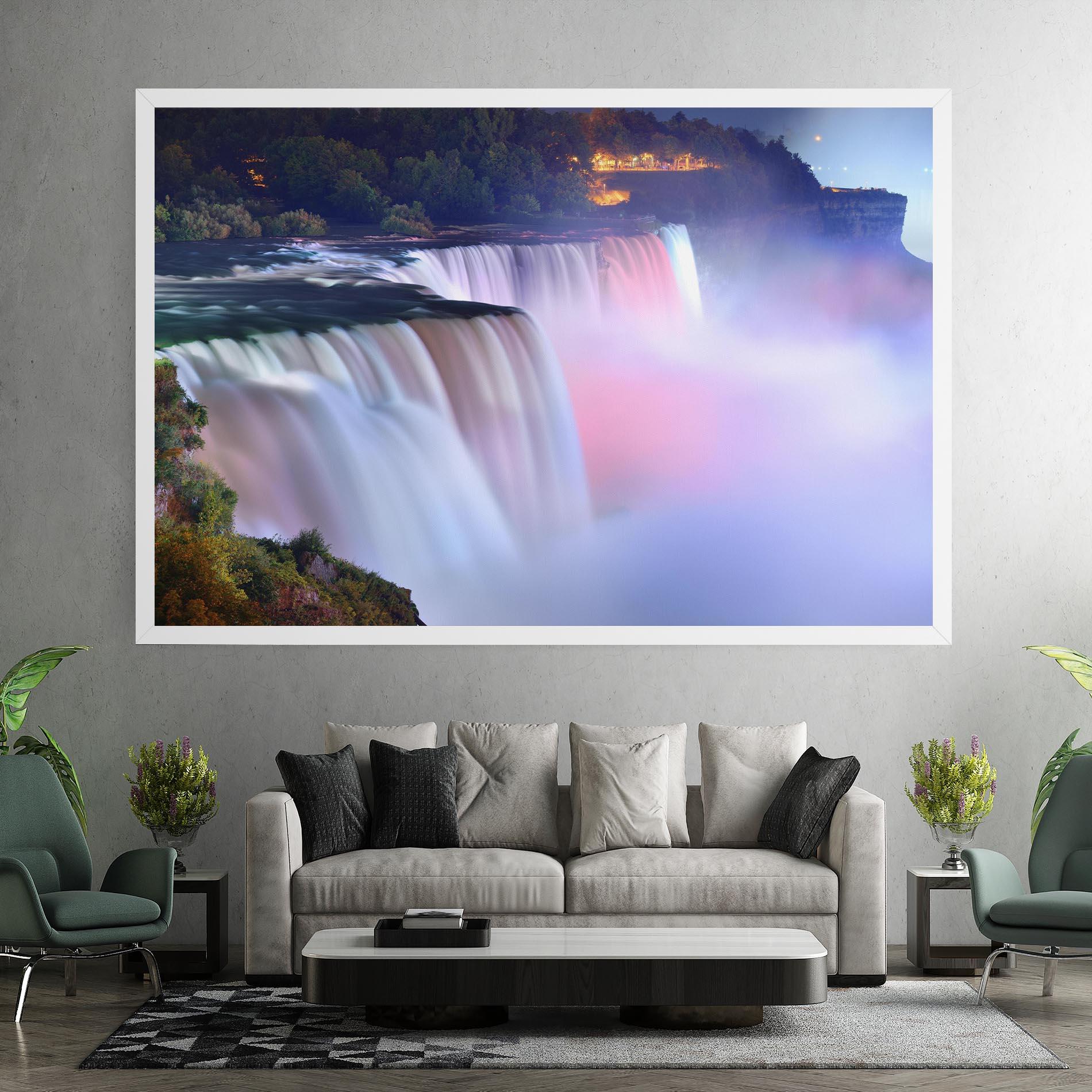 Tablou Canvas Dreamy Purple Waterfall mockup 7