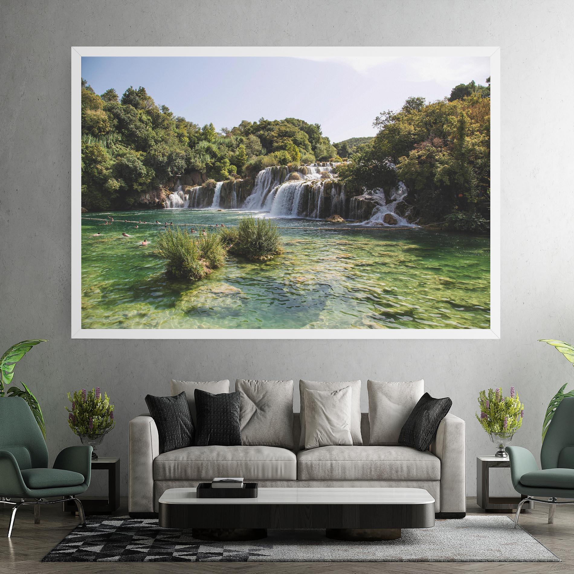 Tablou Canvas Green Waterfall mockup 7