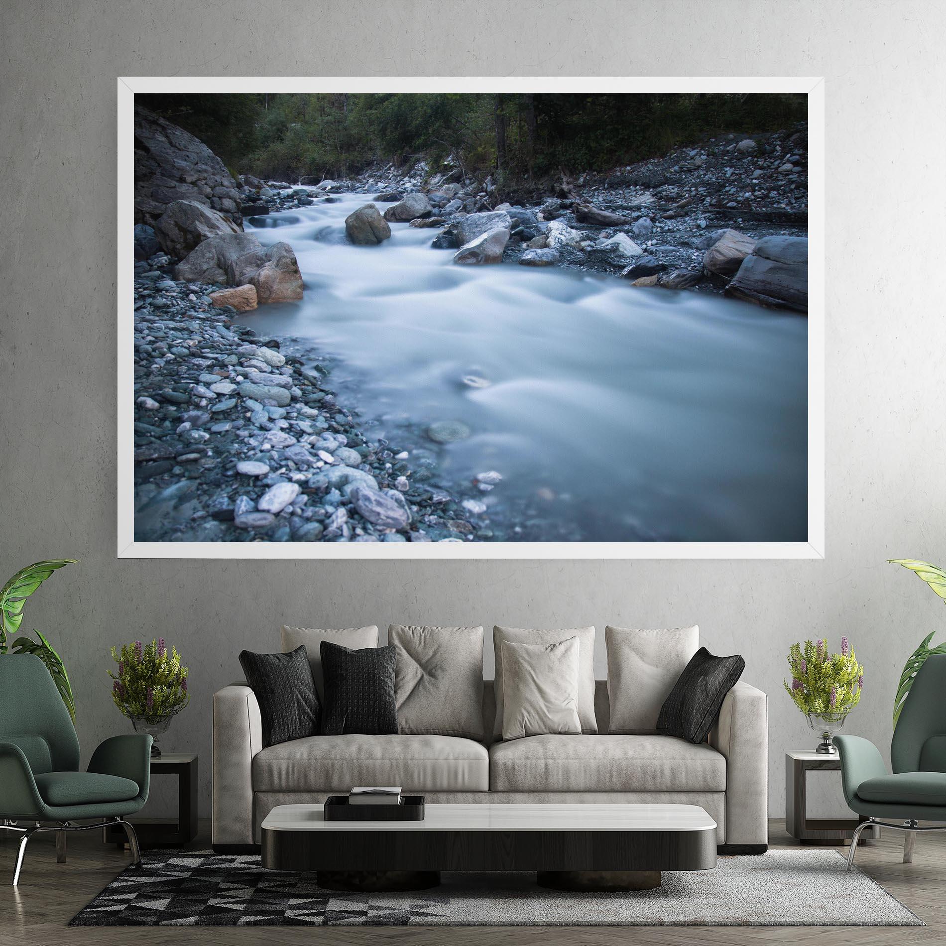 Tablou Canvas Grey Water Falling mockup 7