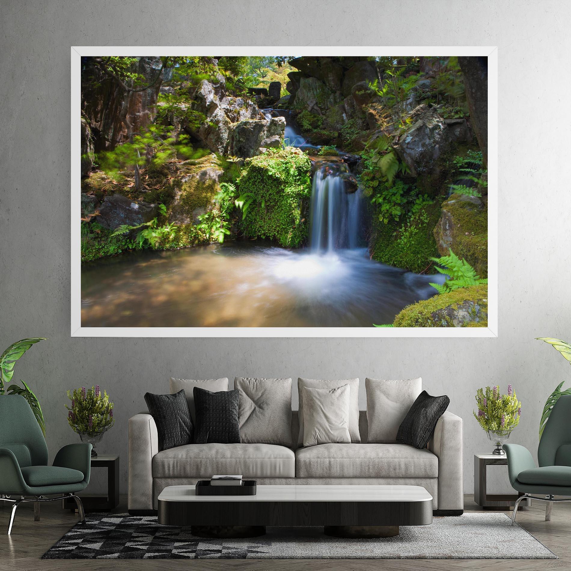 Tablou Canvas Jungle View Waterfall mockup 7