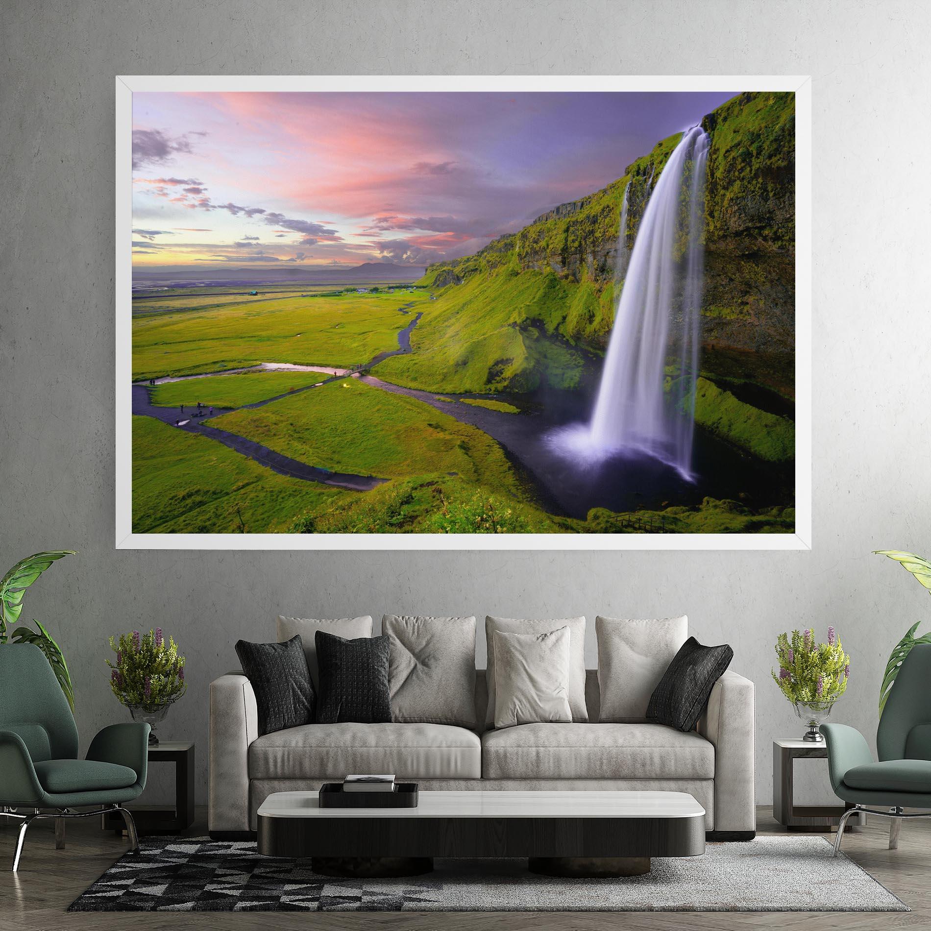 Tablou Canvas Pink Wky Waterfall mockup 7