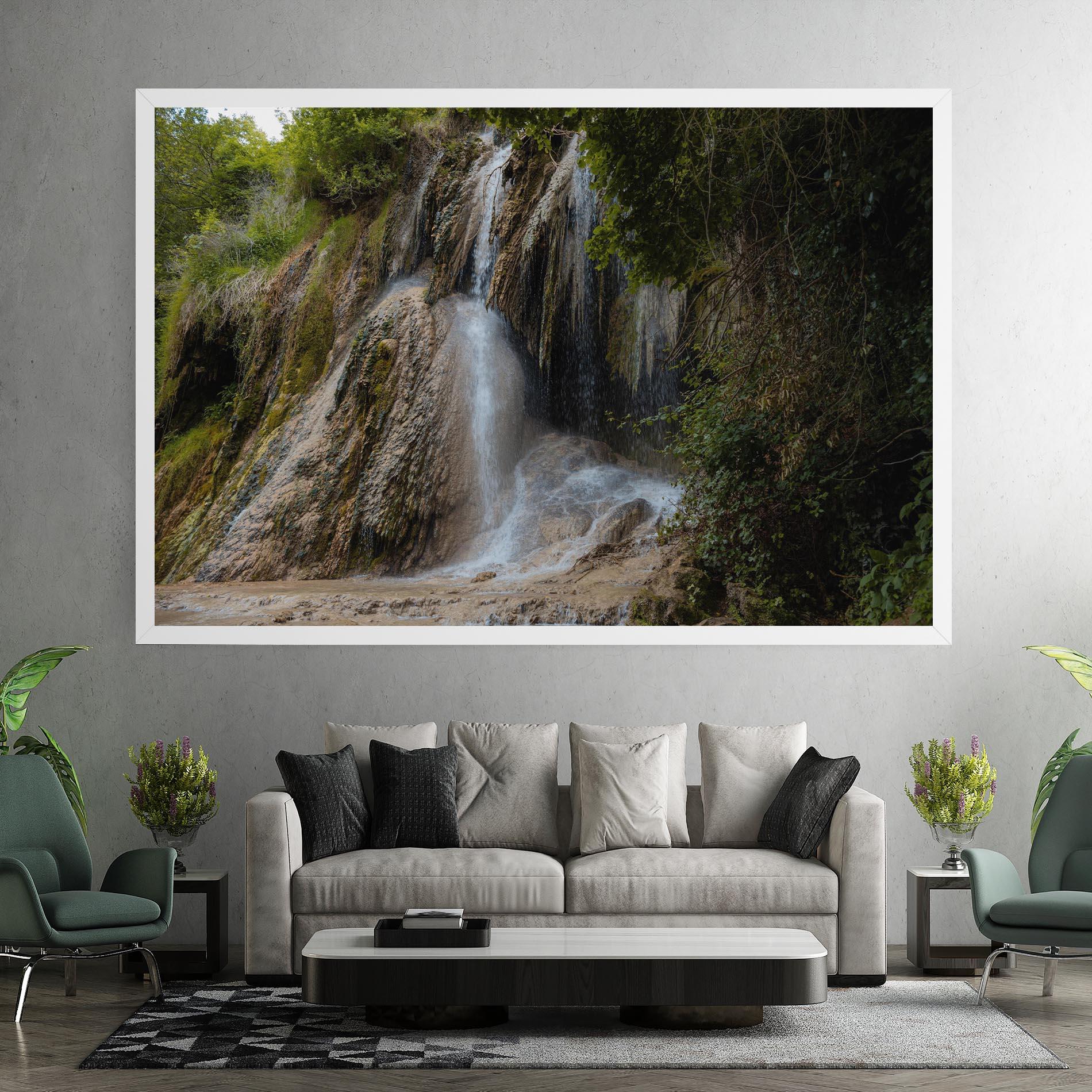 Tablou Canvas Pretty Waterfall Forest mockup 7