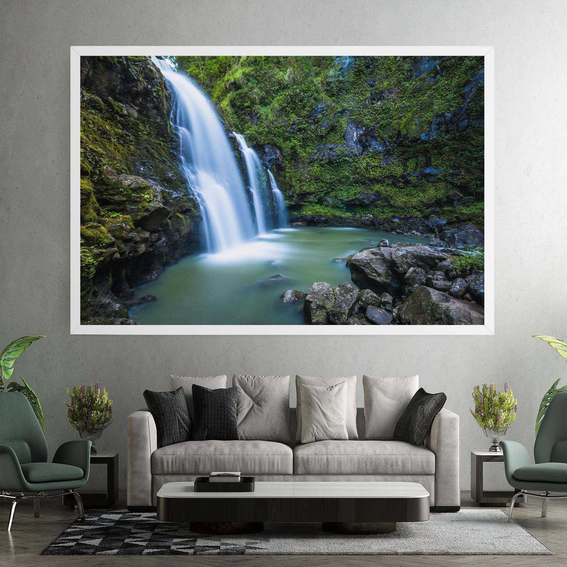 Tablou Canvas Swimming In Waterfall mockup 7