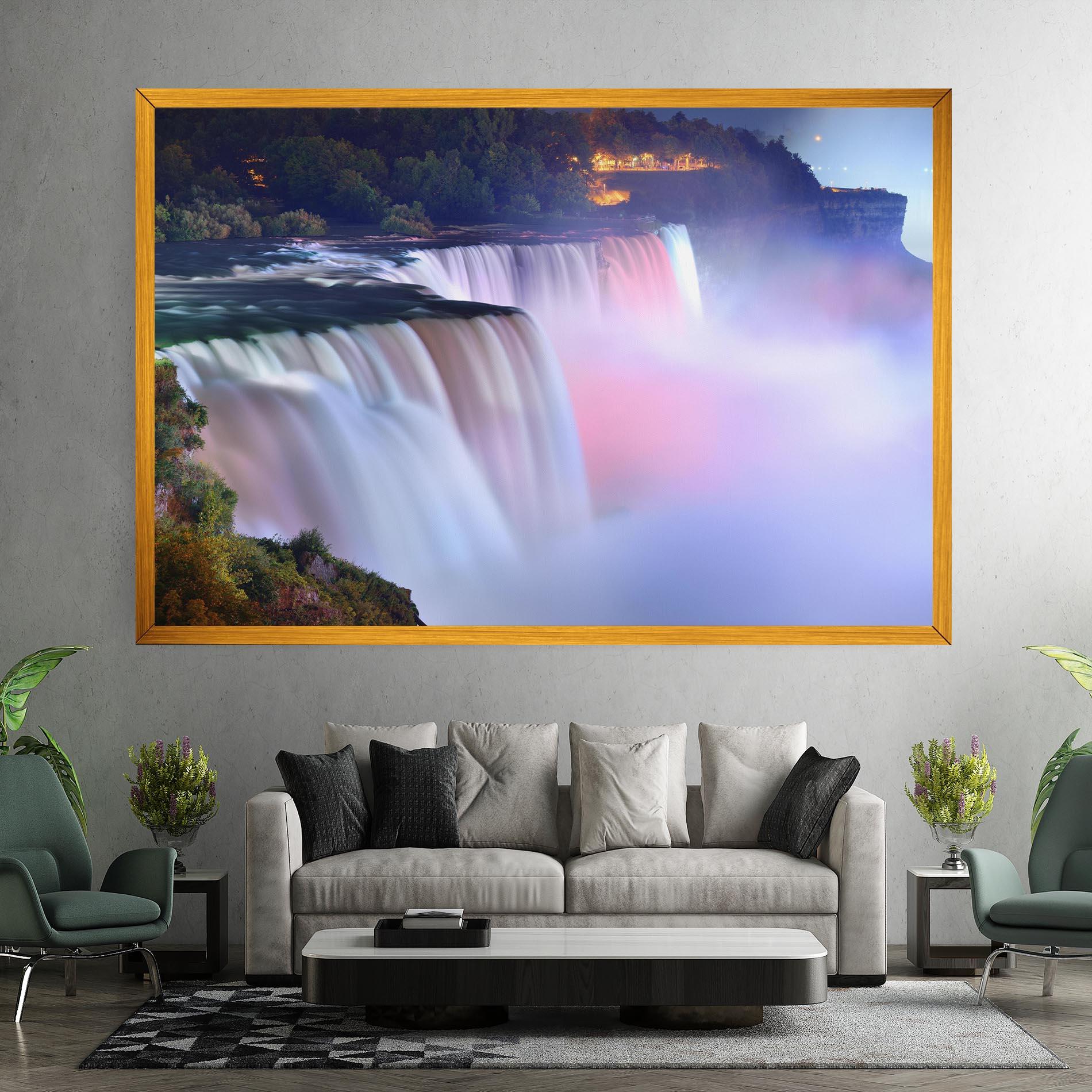 Tablou Canvas Dreamy Purple Waterfall mockup 7