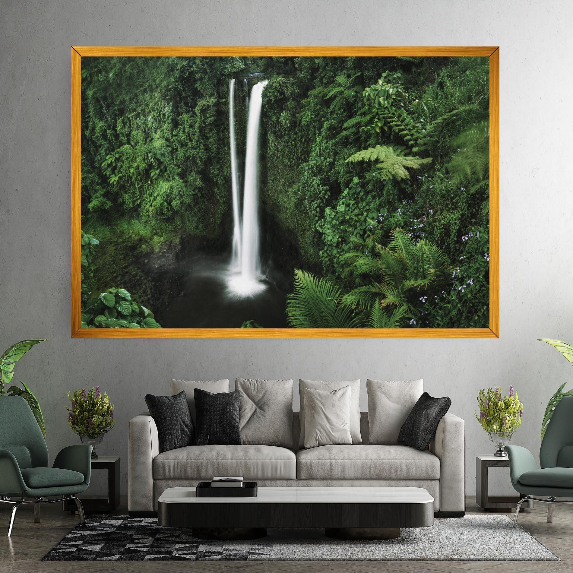 Tablou Canvas Green Nature Waterfall mockup 7