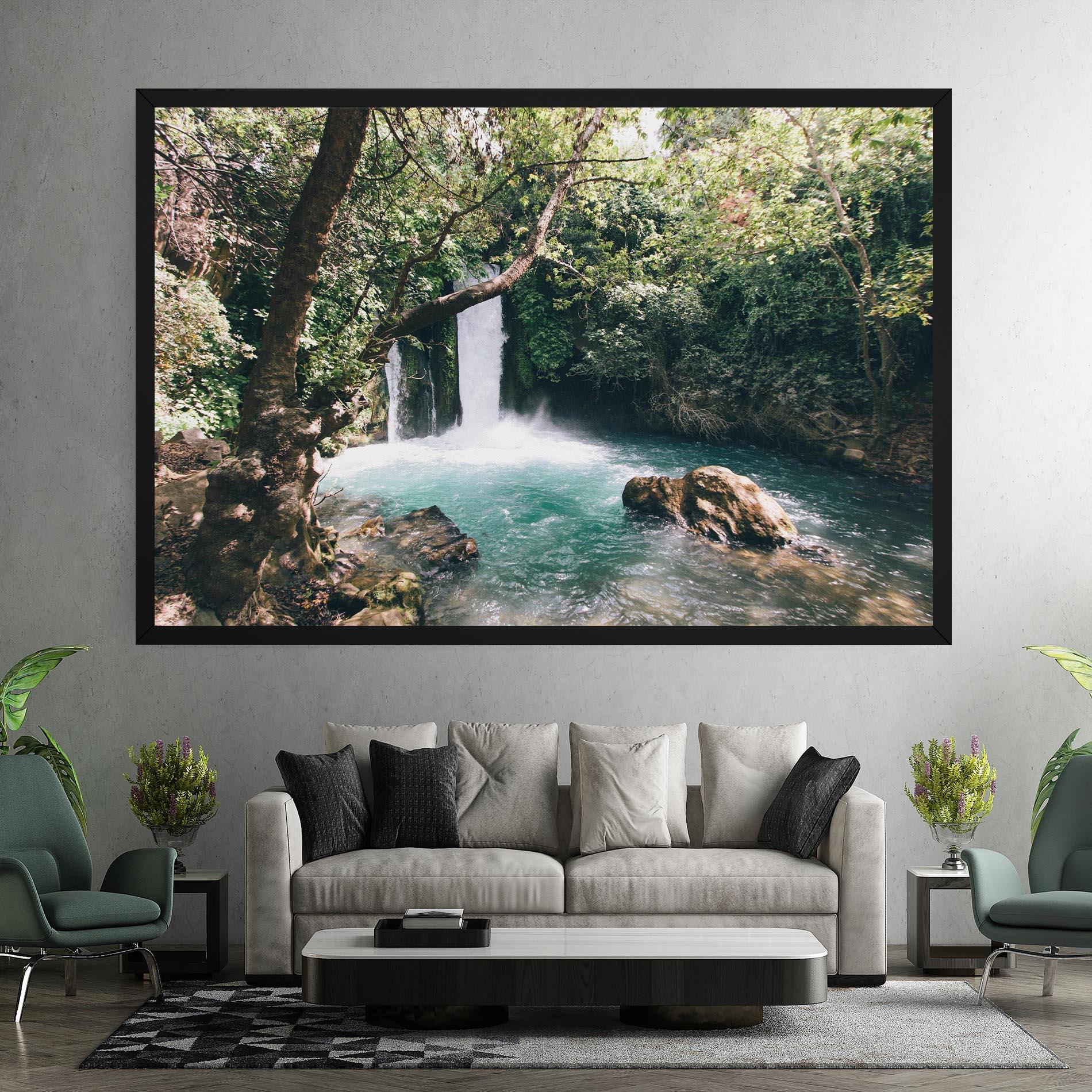Tablou Canvas Beautiful Blue Waterfall mockup 7