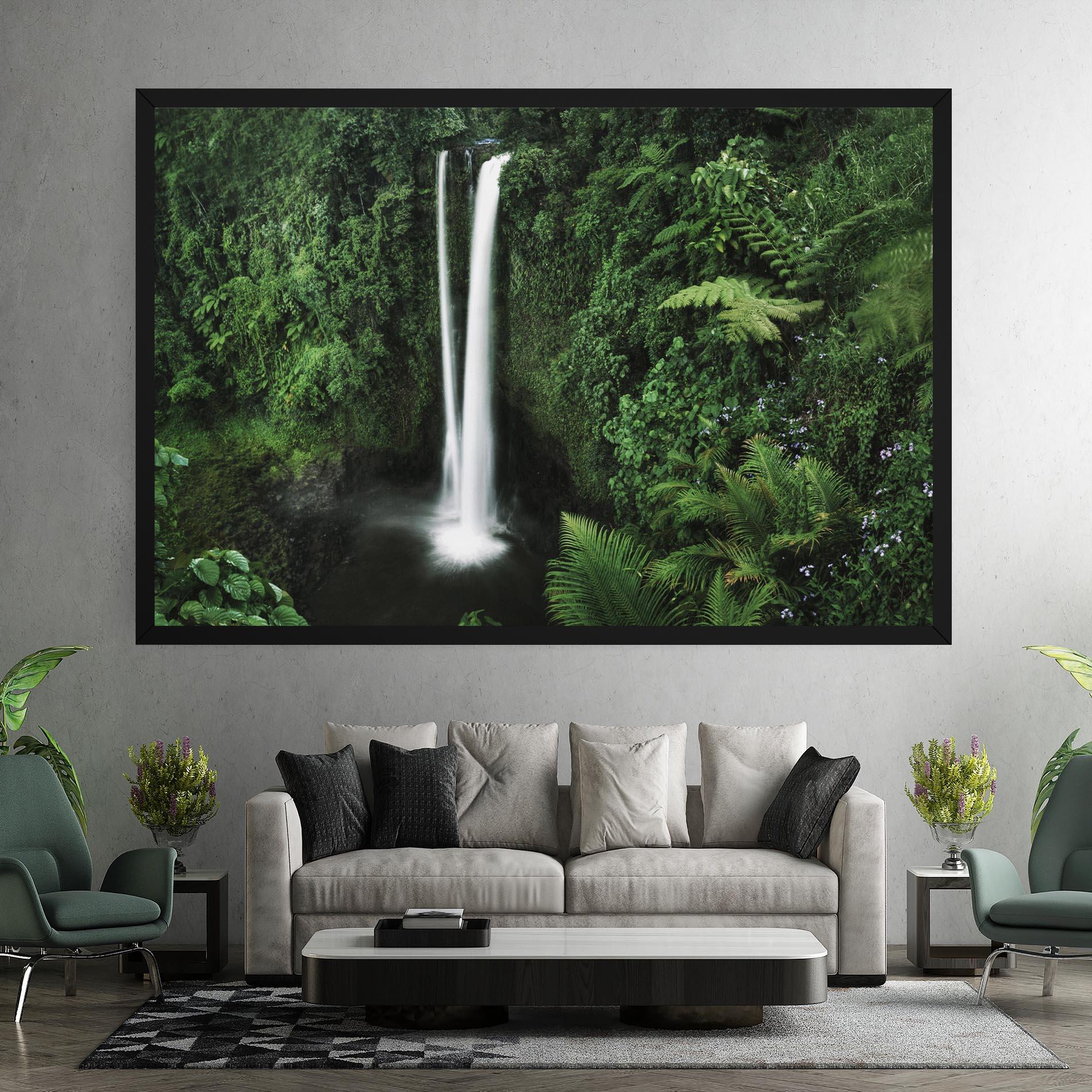 Tablou Canvas Green Nature Waterfall mockup 7