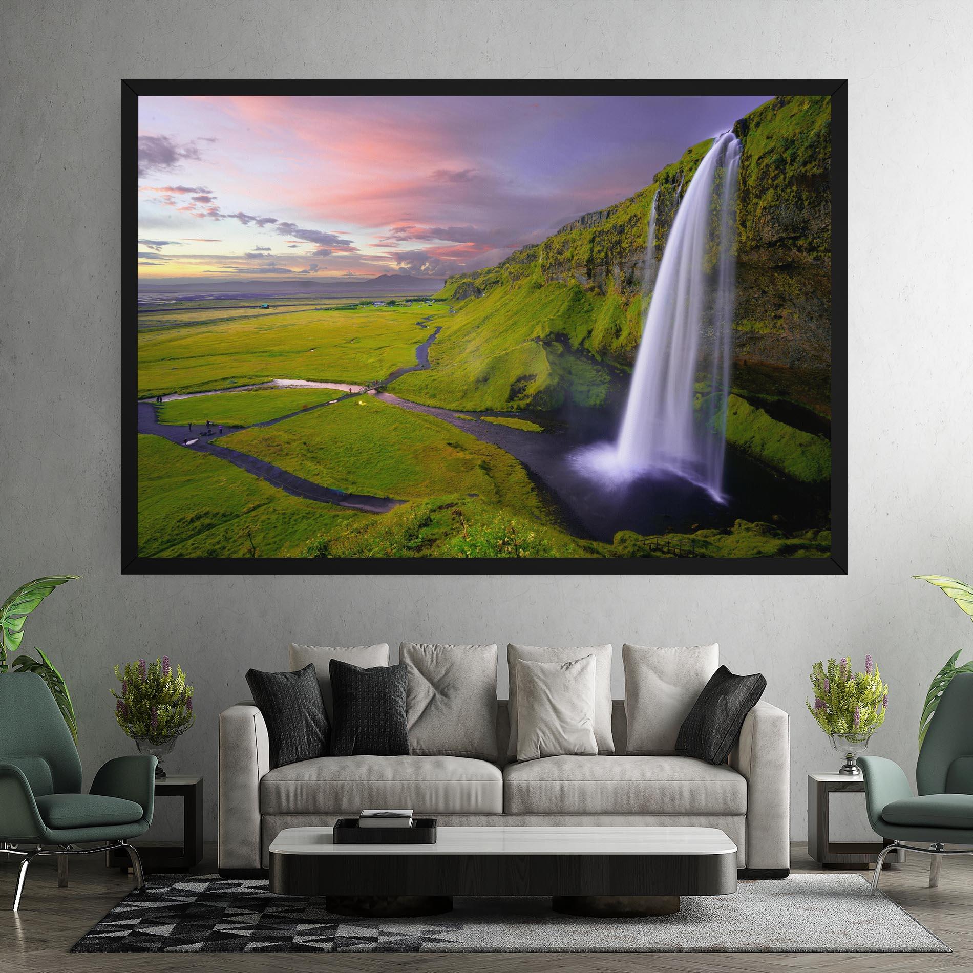 Tablou Canvas Pink Wky Waterfall mockup 7