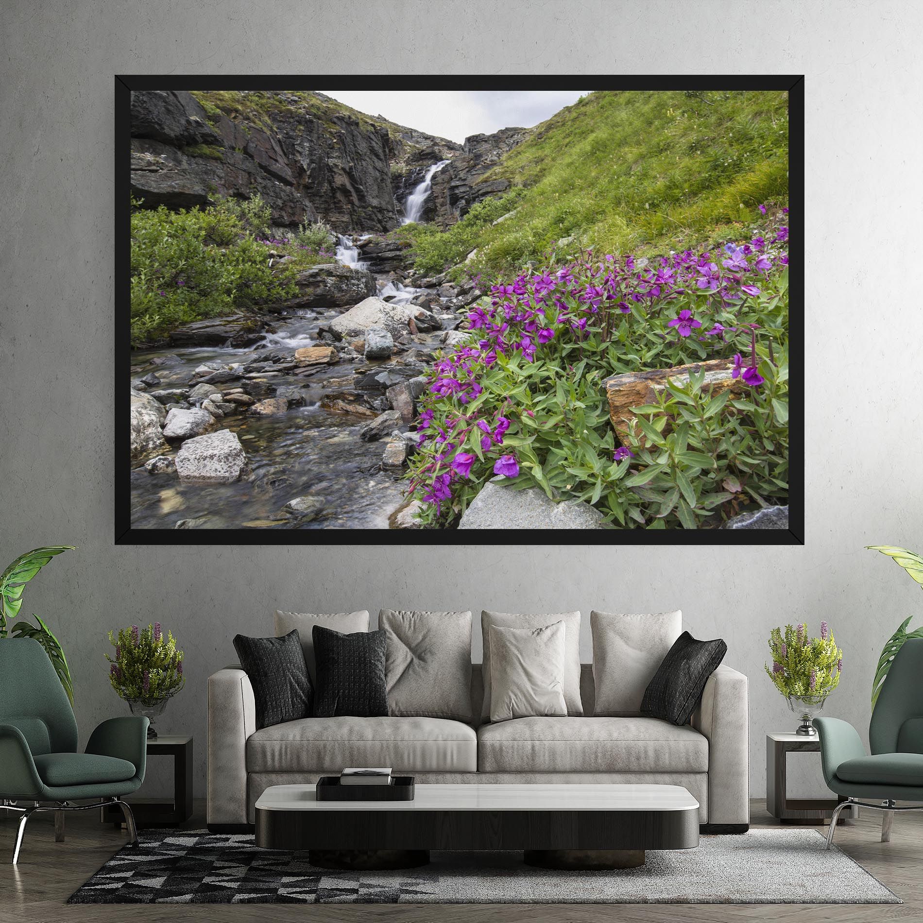 Purple Flowers Waterfall mockup 7