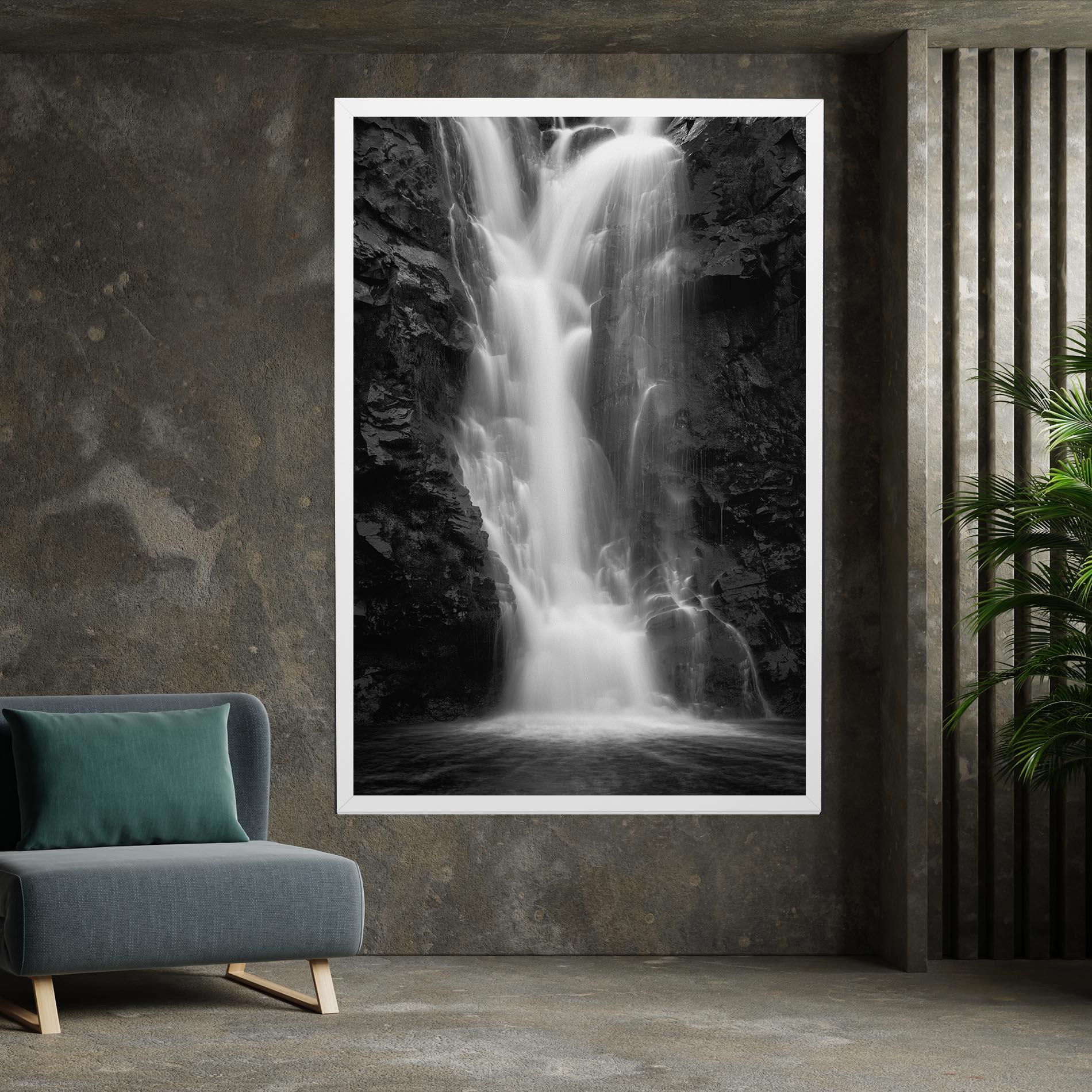 Tablou Canvas Black Rock Waterfall View mockup 7