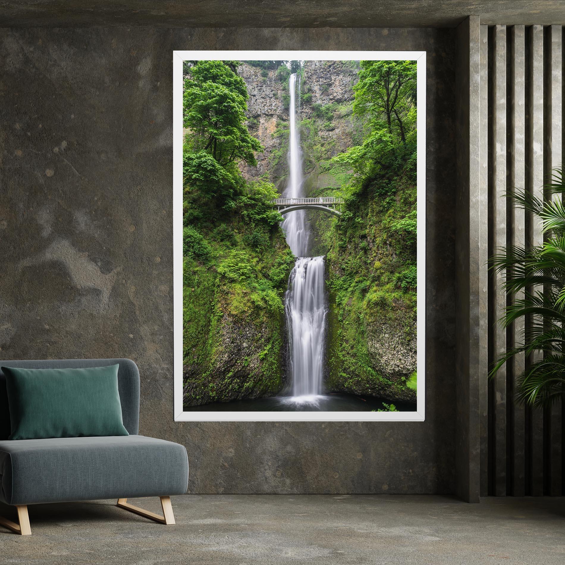 Tablou Canvas Green Leaves Bridge View mockup 7