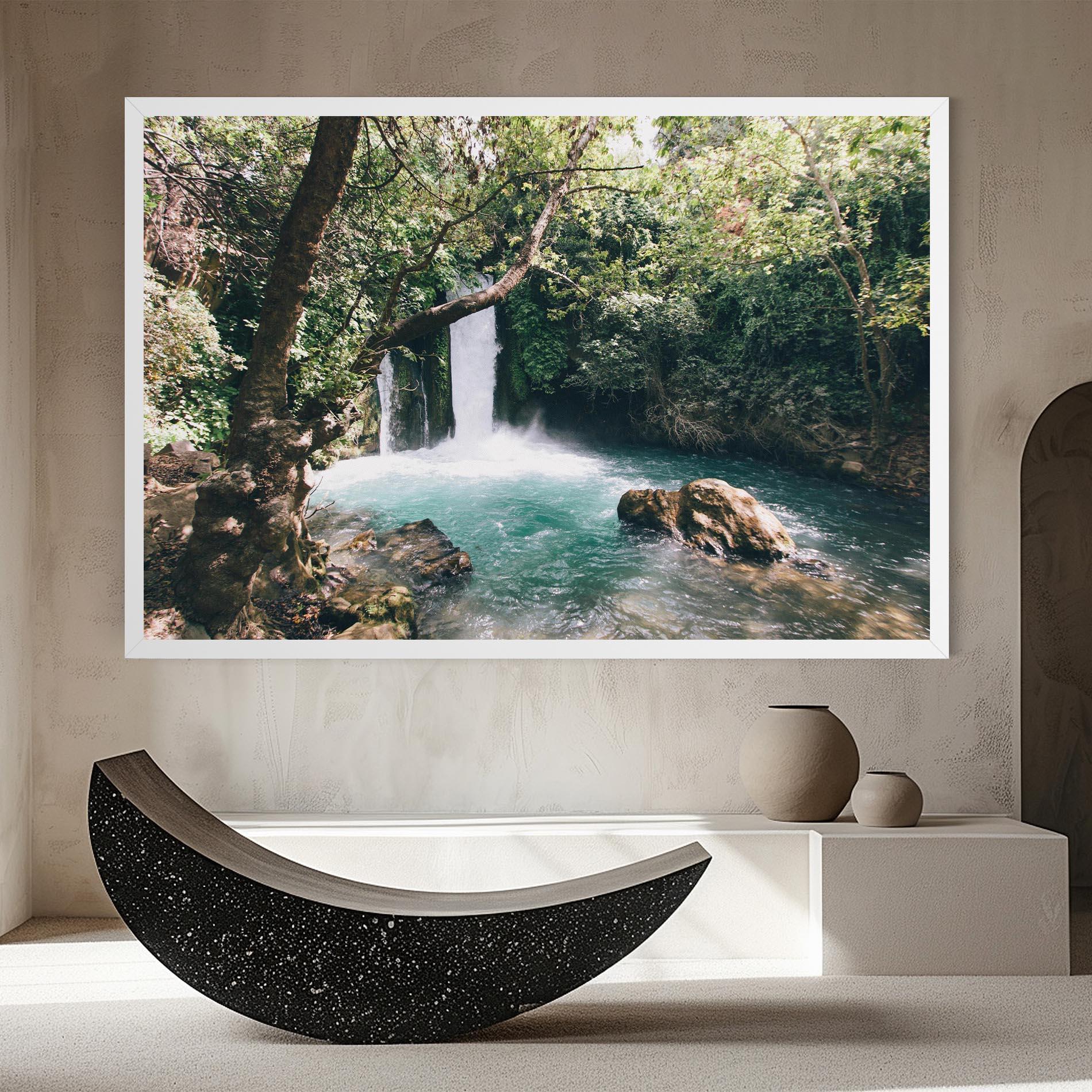 Tablou Canvas Beautiful Blue Waterfall mockup 8