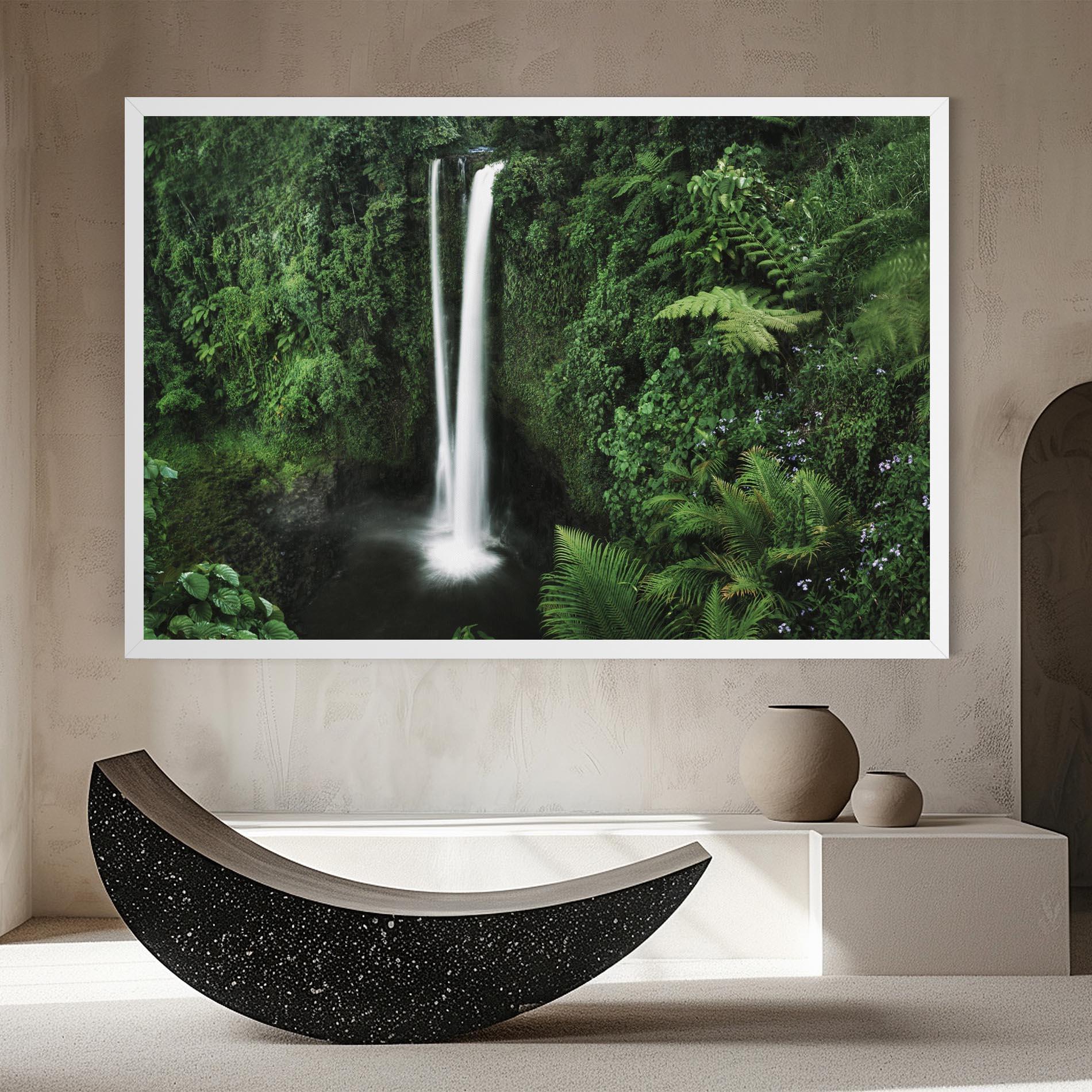 Tablou Canvas Green Nature Waterfall mockup 8