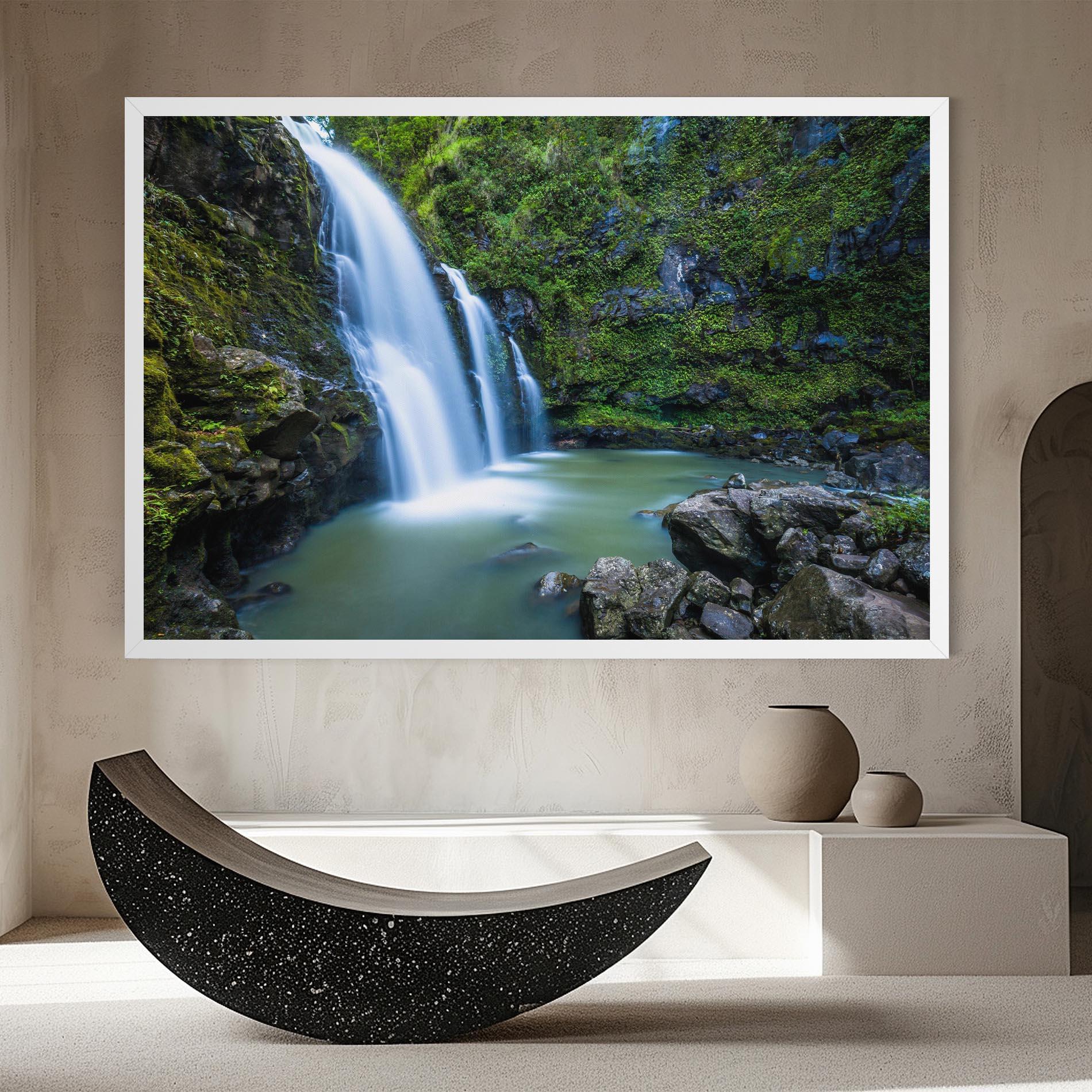 Tablou Canvas Swimming In Waterfall mockup 8