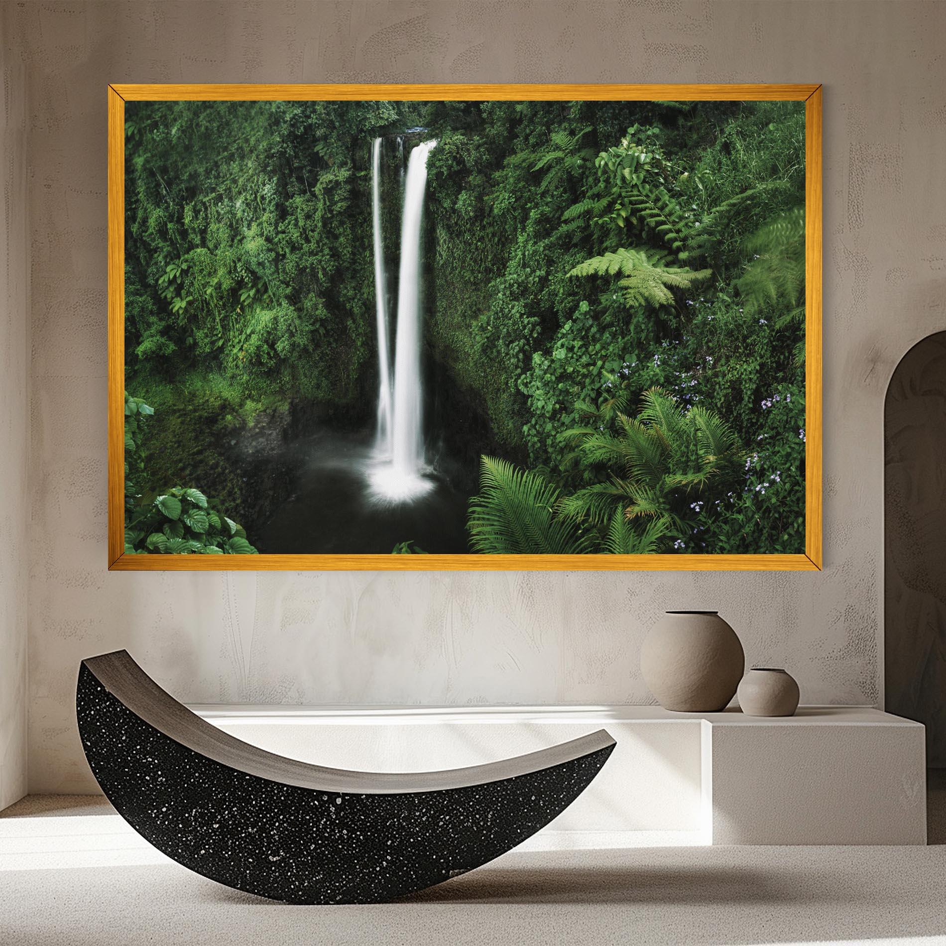 Tablou Canvas Green Nature Waterfall mockup 8