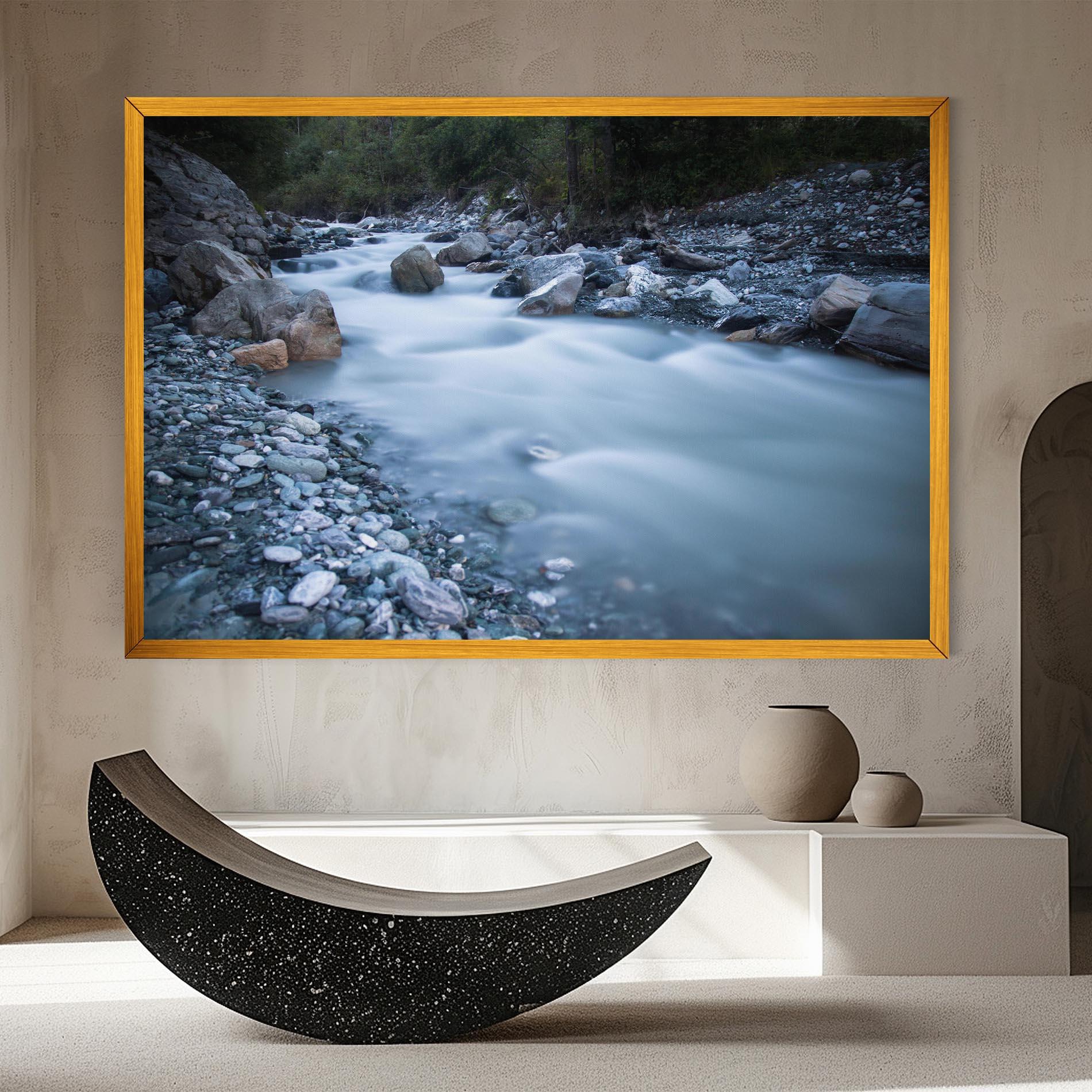 Tablou Canvas Grey Water Falling mockup 8