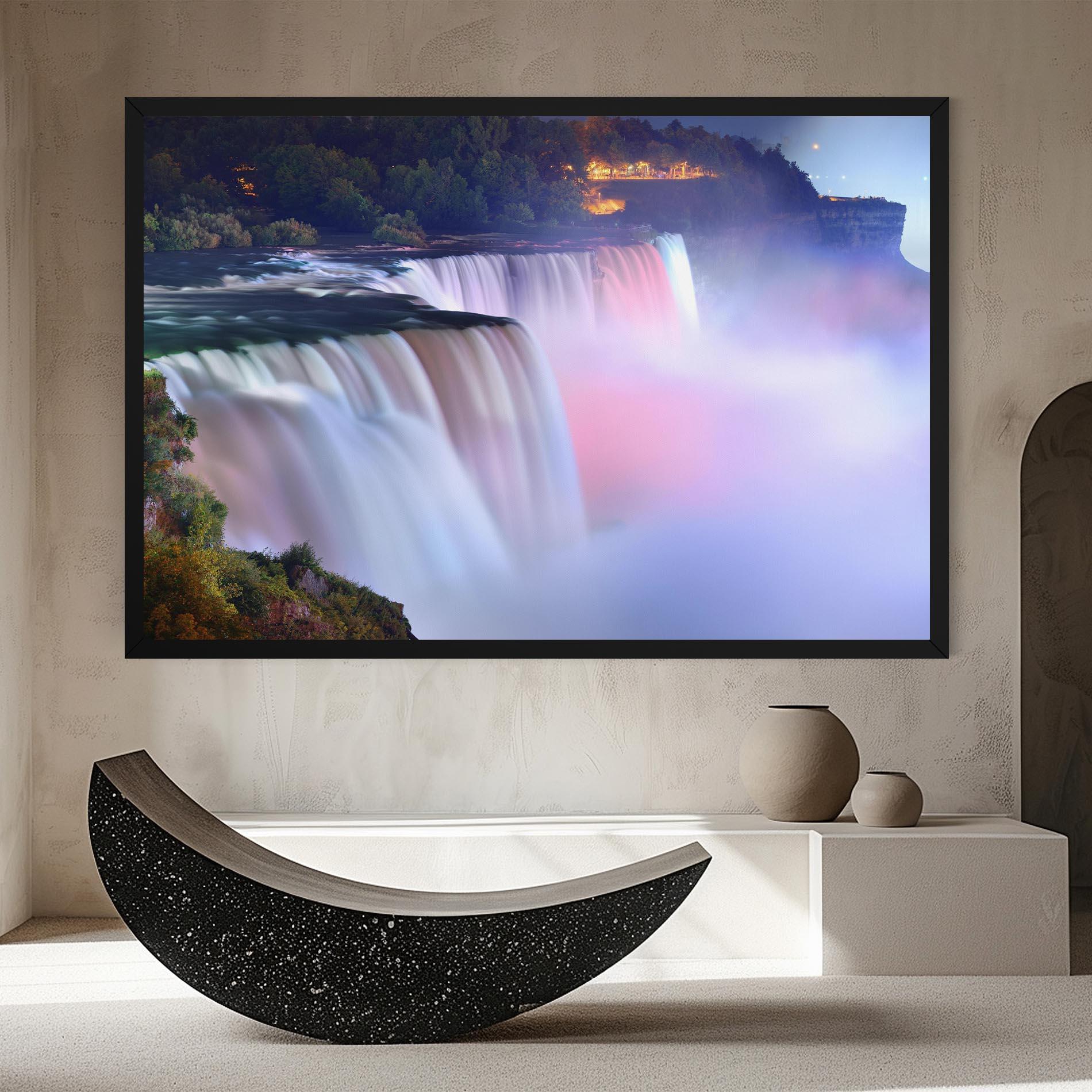 Tablou Canvas Dreamy Purple Waterfall mockup 8