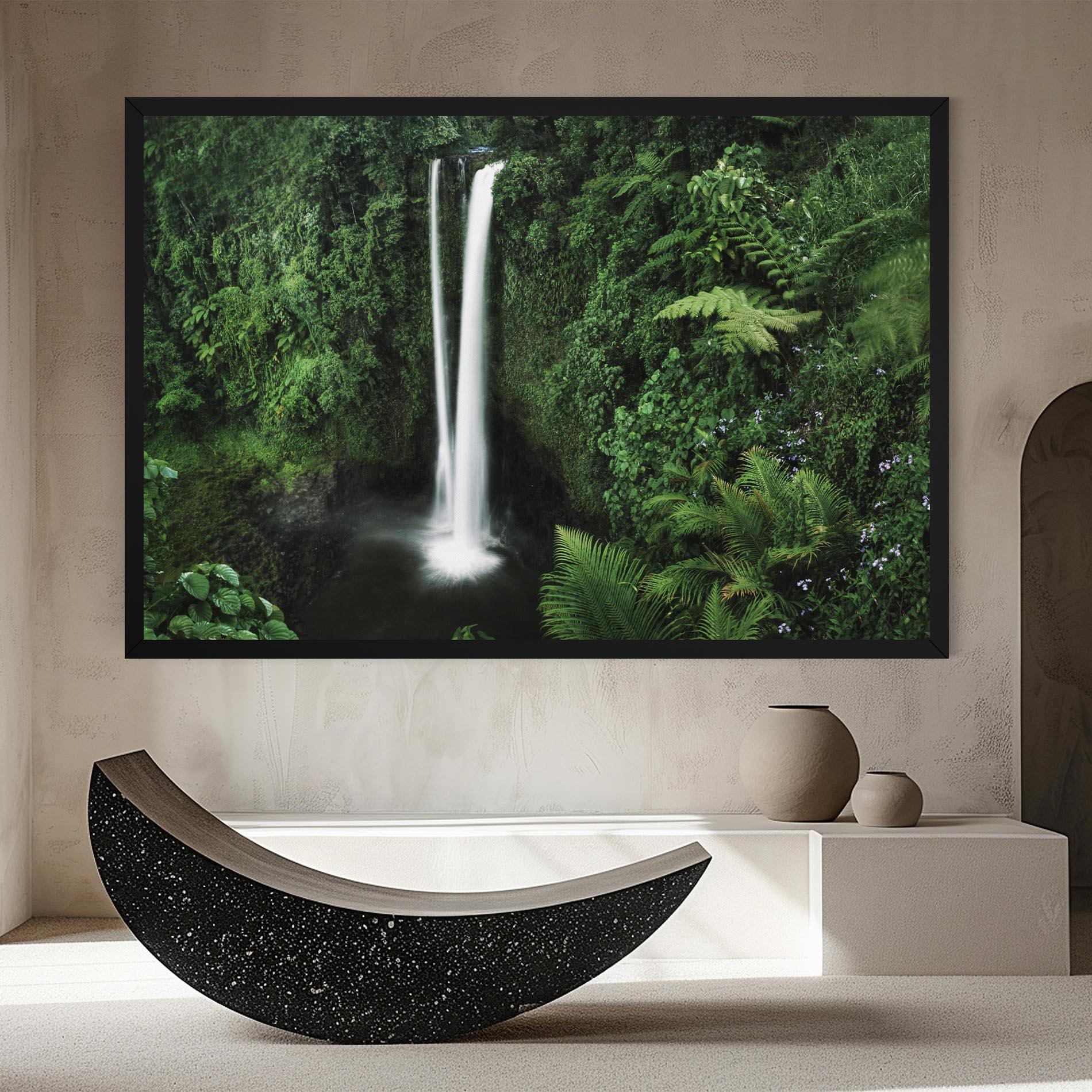 Tablou Canvas Green Nature Waterfall mockup 8