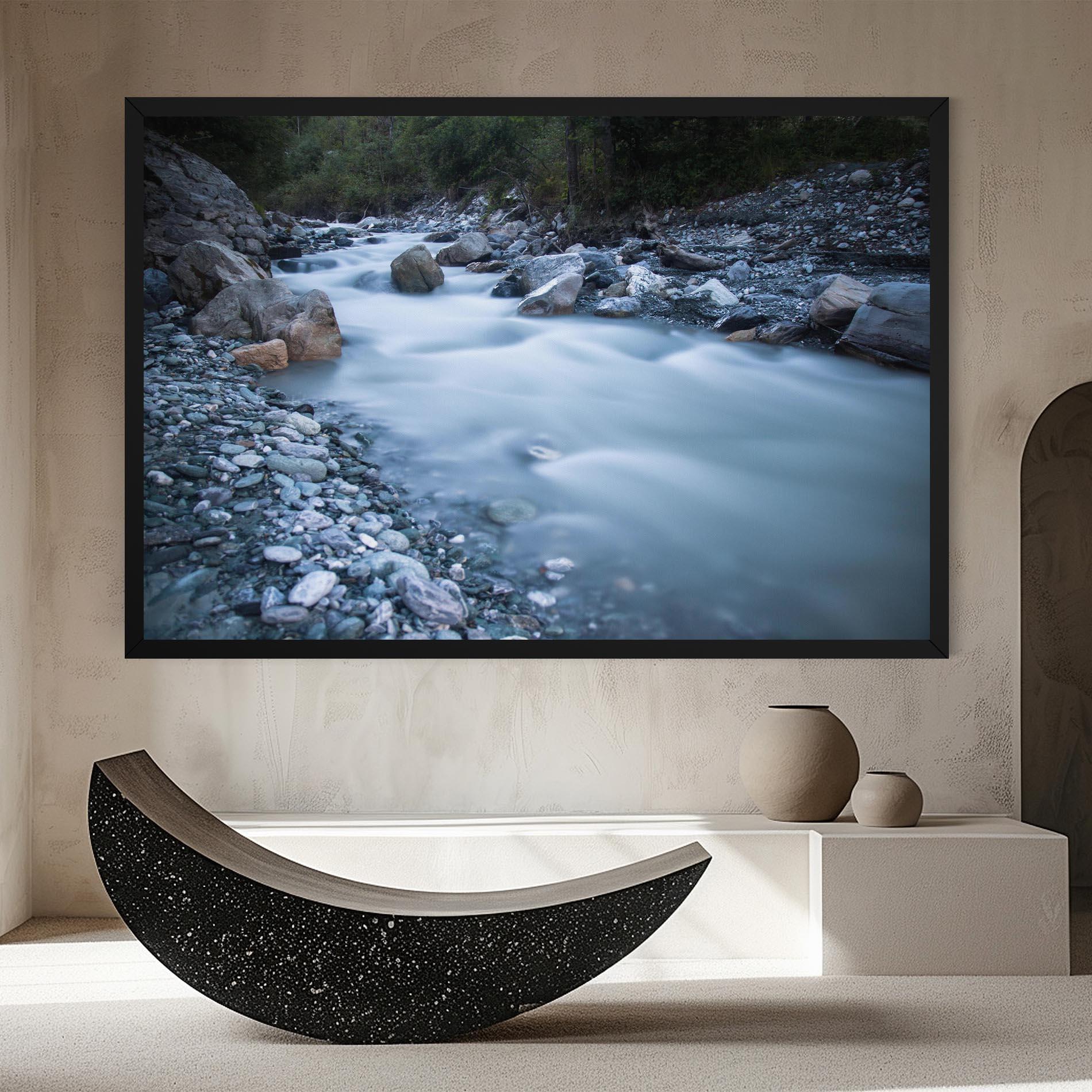 Tablou Canvas Grey Water Falling mockup 8