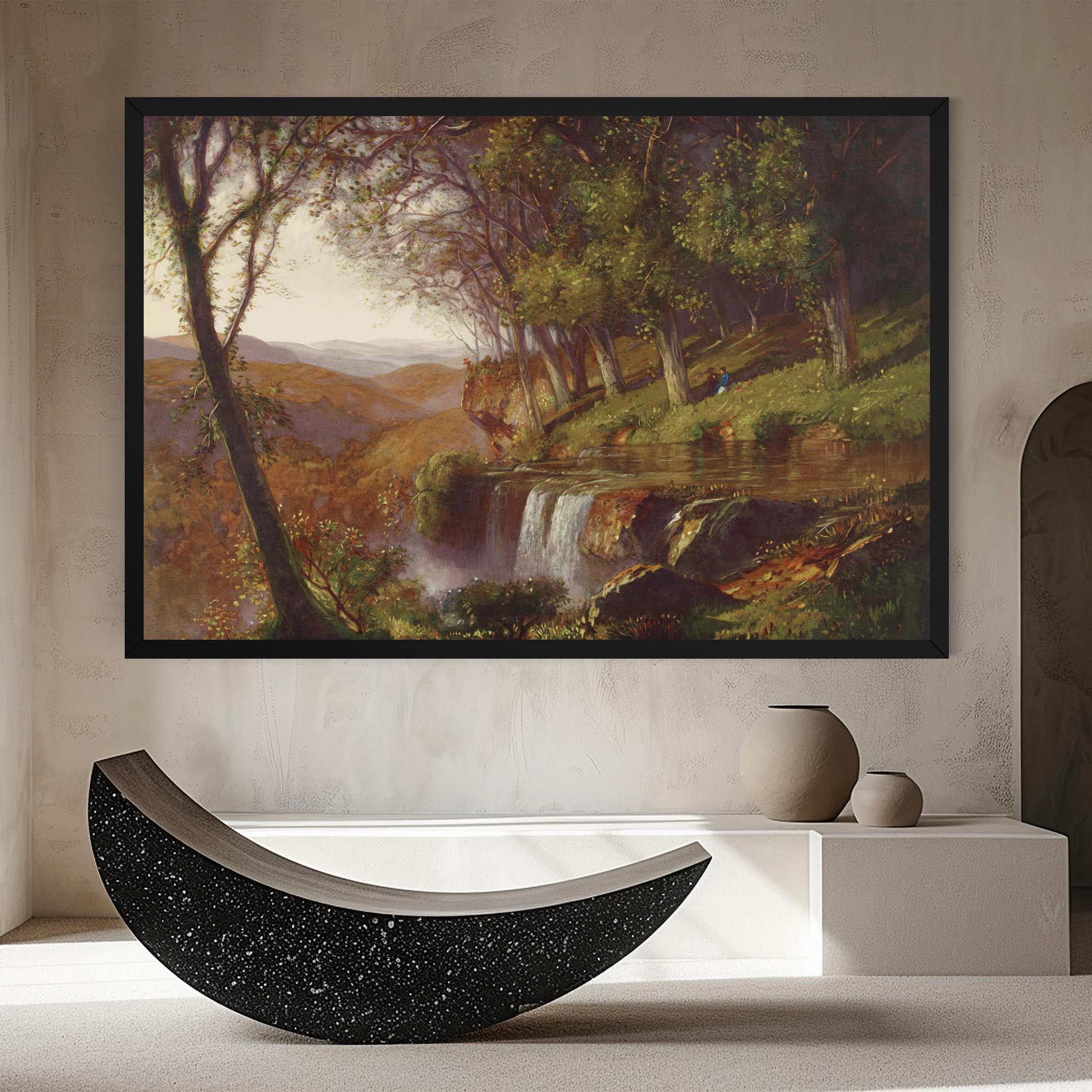 Tablou Canvas Waterfall Painting mockup 8