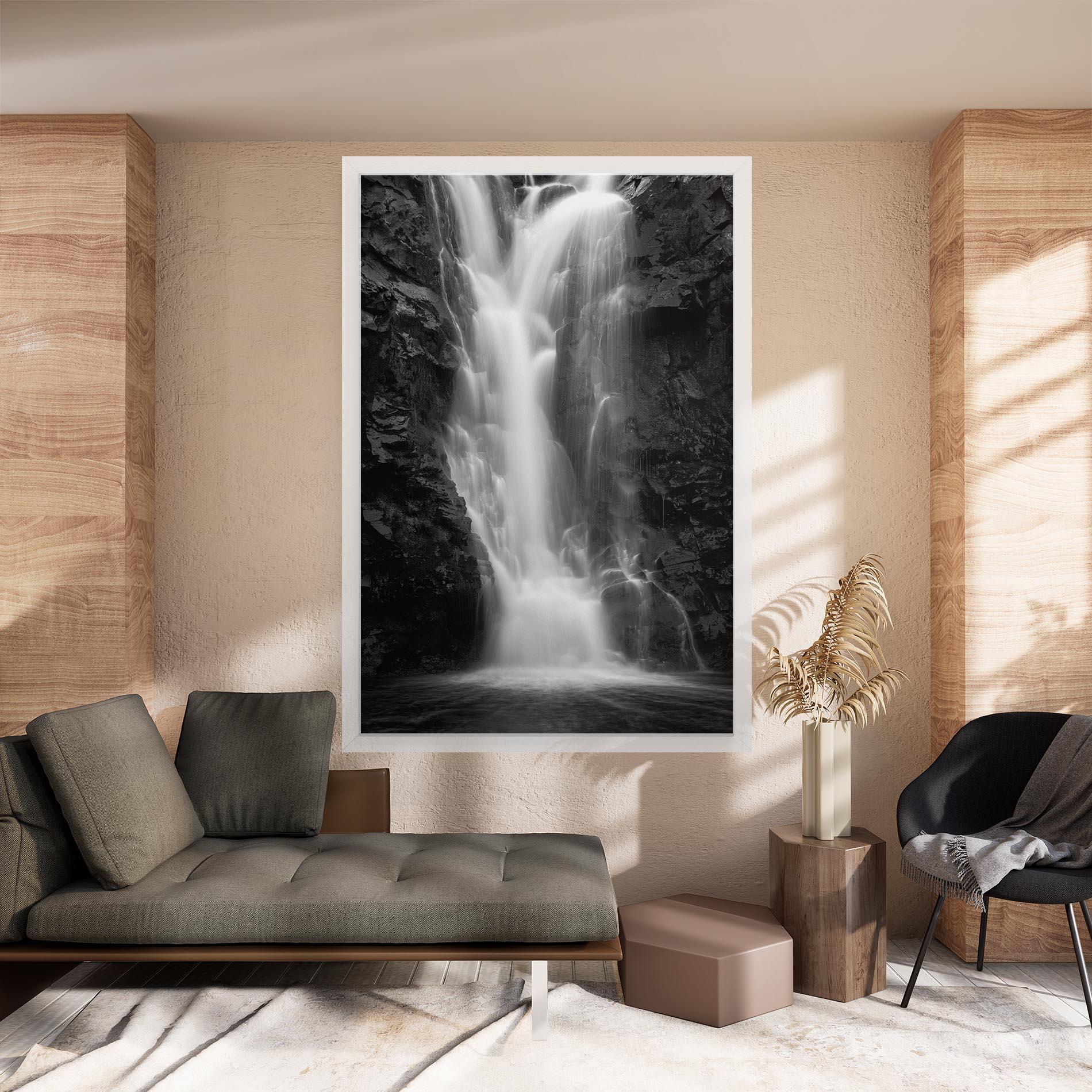 Tablou Canvas Black Rock Waterfall View mockup 8