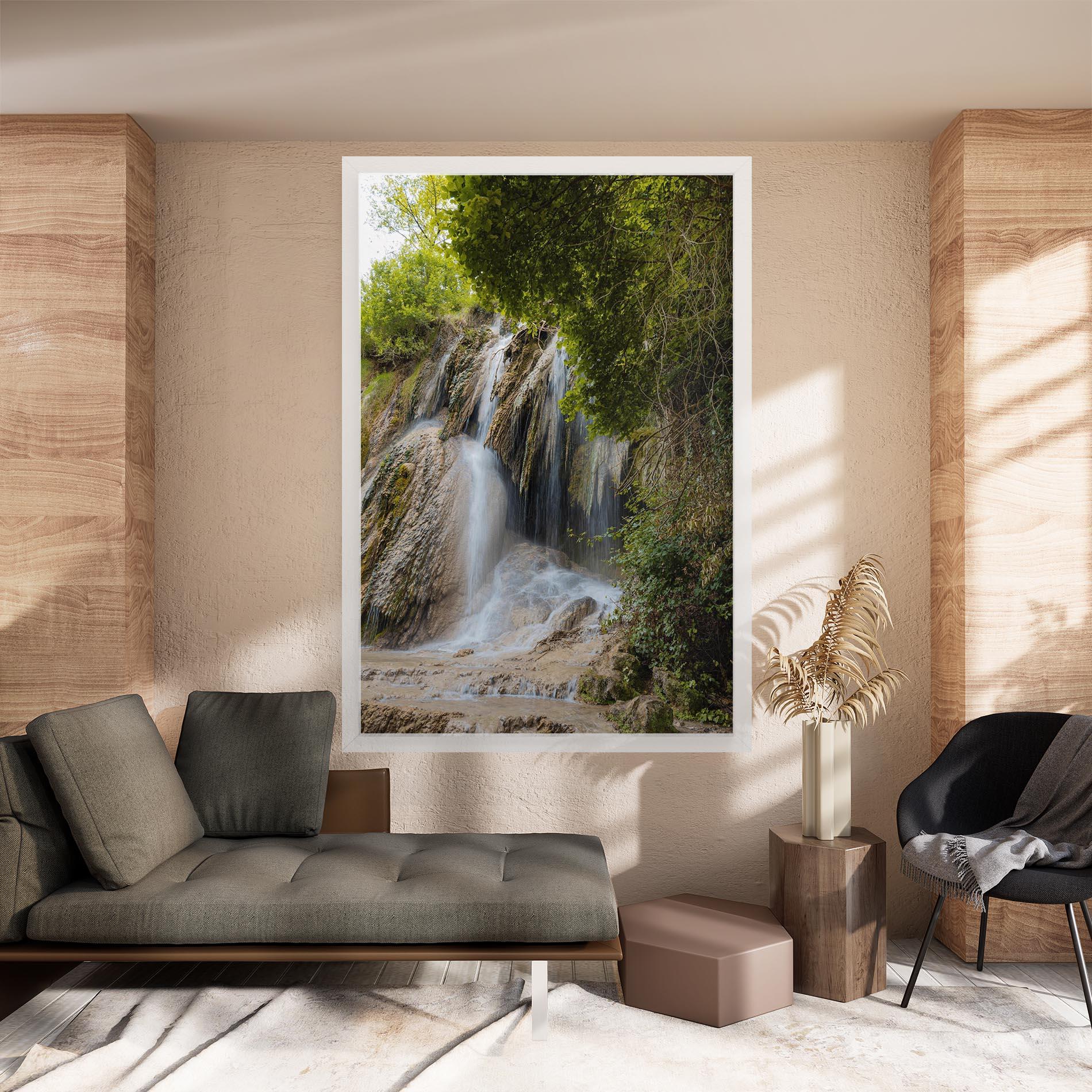 Tablou Canvas Forest Waterfall View mockup 8