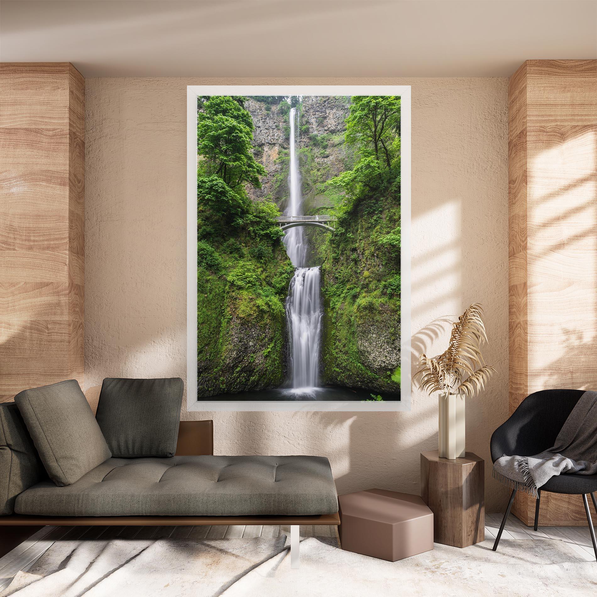 Tablou Canvas Green Leaves Bridge View mockup 8