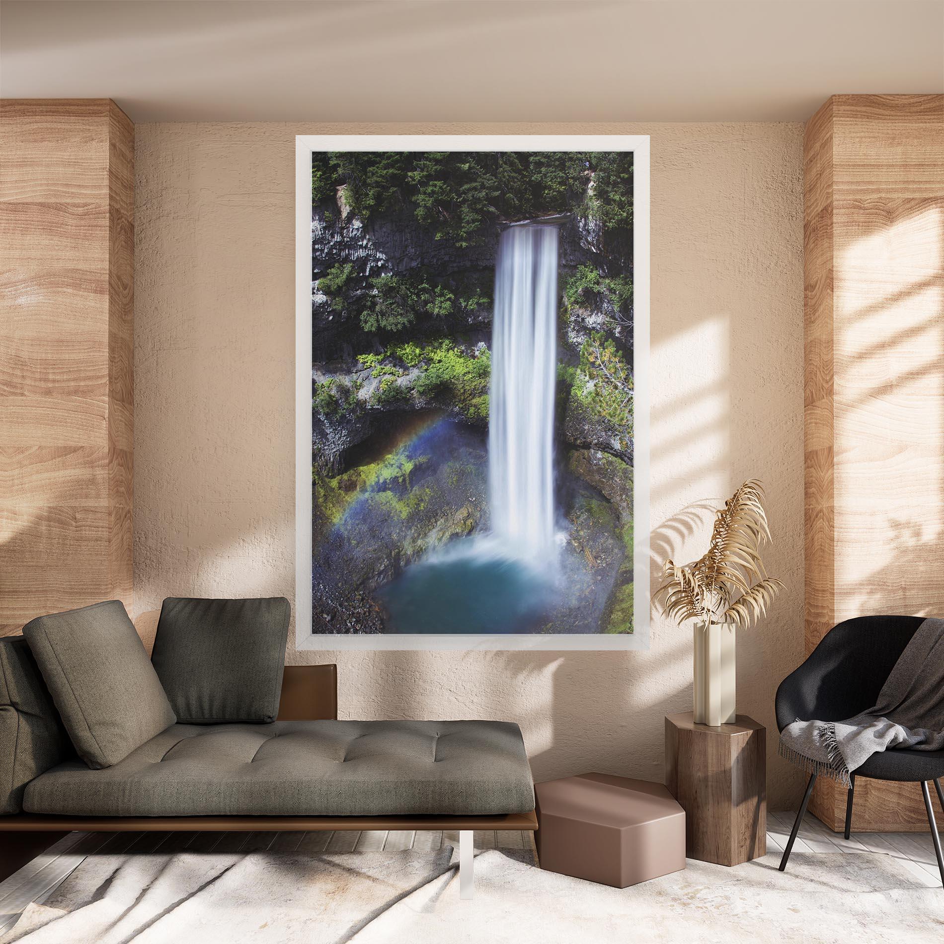 Tablou Canvas Pretty Rainbow Waterfall mockup 8