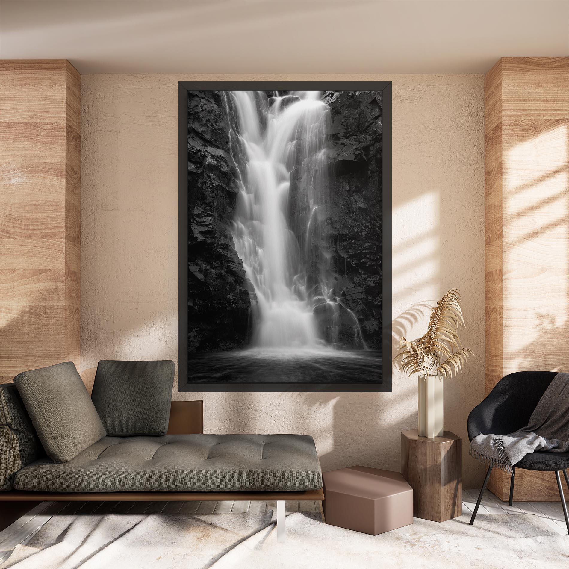 Tablou Canvas Black Rock Waterfall View mockup 8