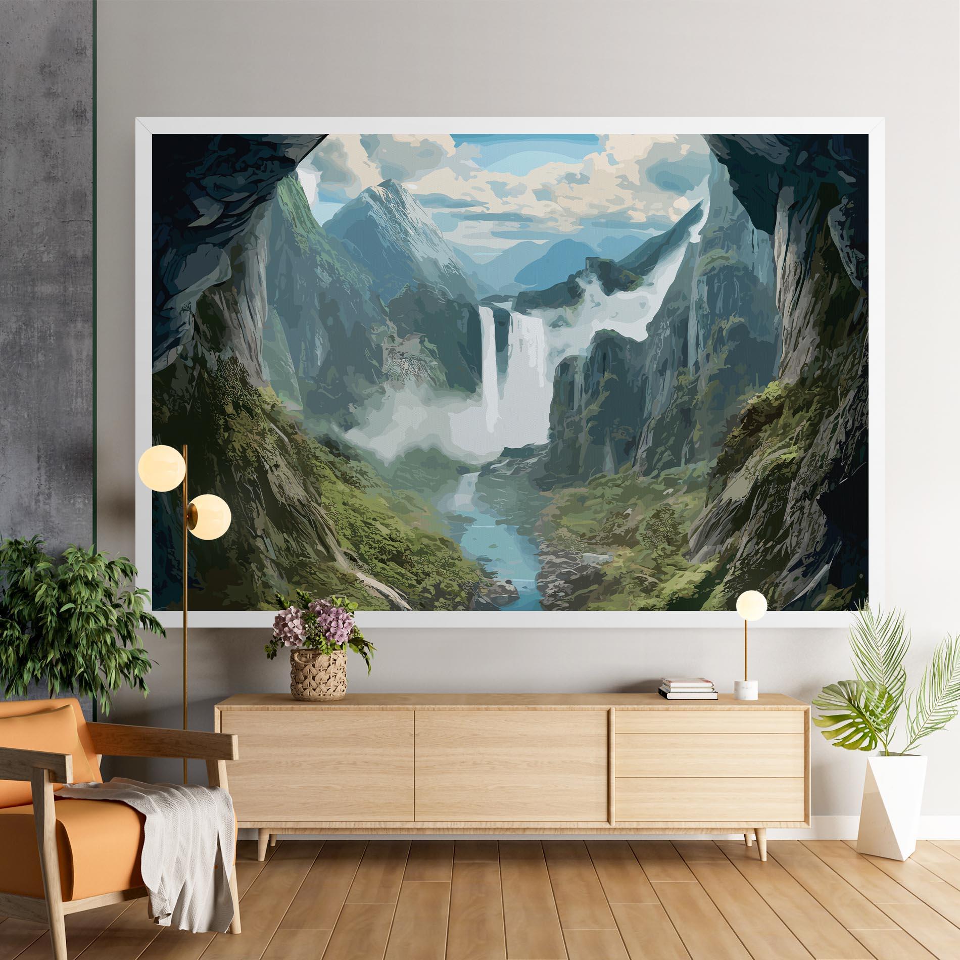 Tablou Canvas Amazing Waterfall mockup 9