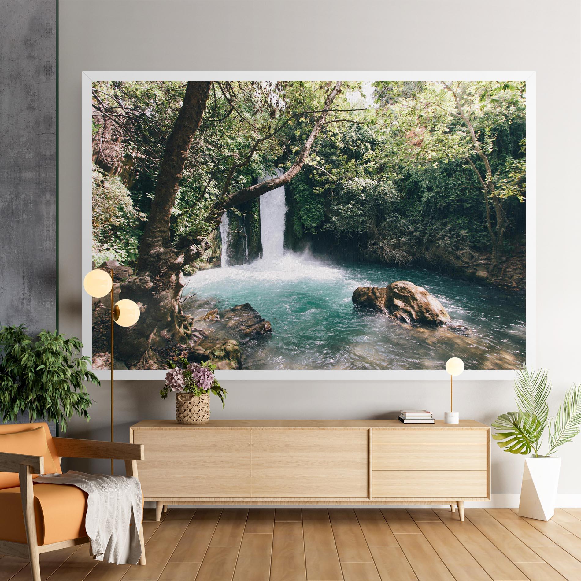 Tablou Canvas Beautiful Blue Waterfall mockup 9