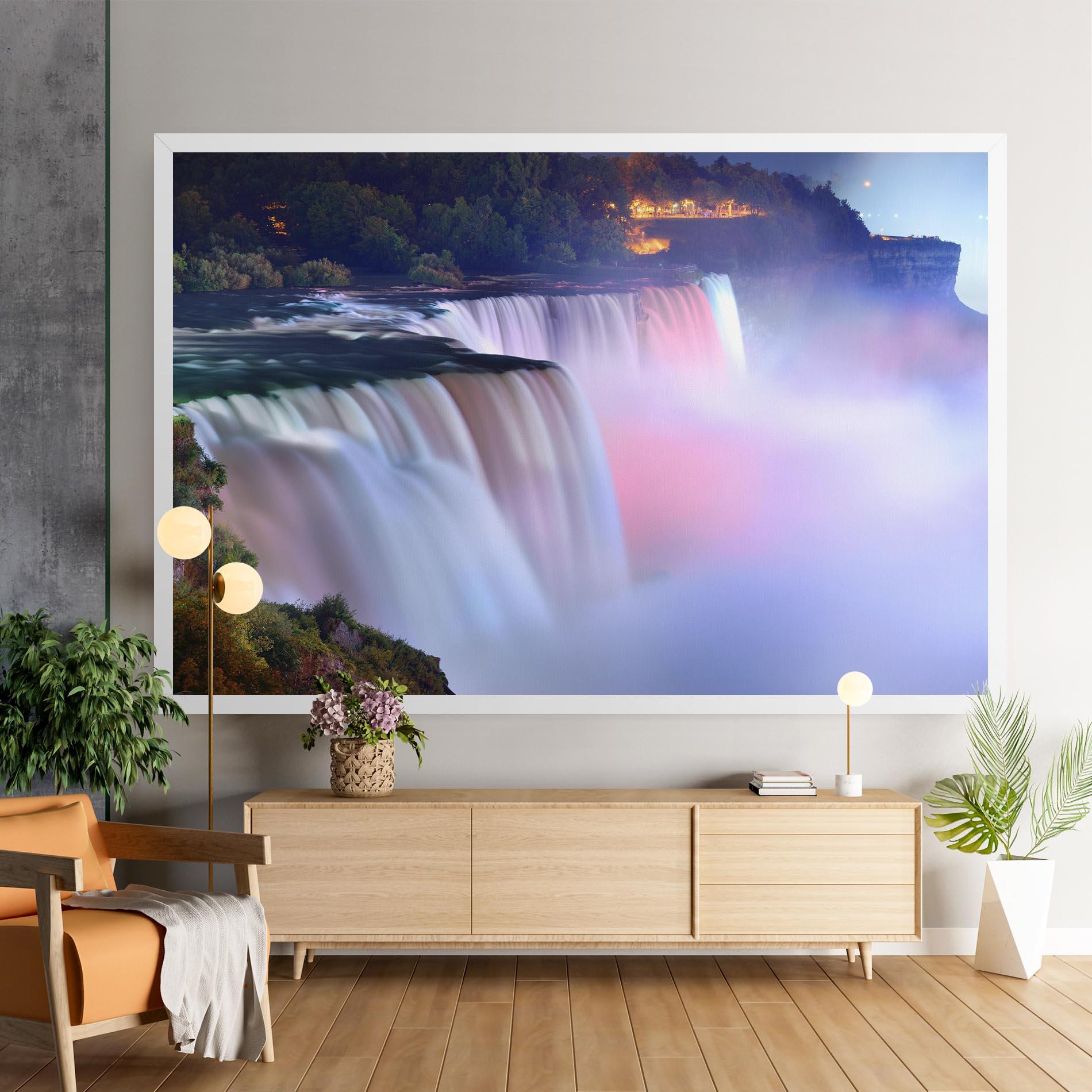 Tablou Canvas Dreamy Purple Waterfall mockup 9