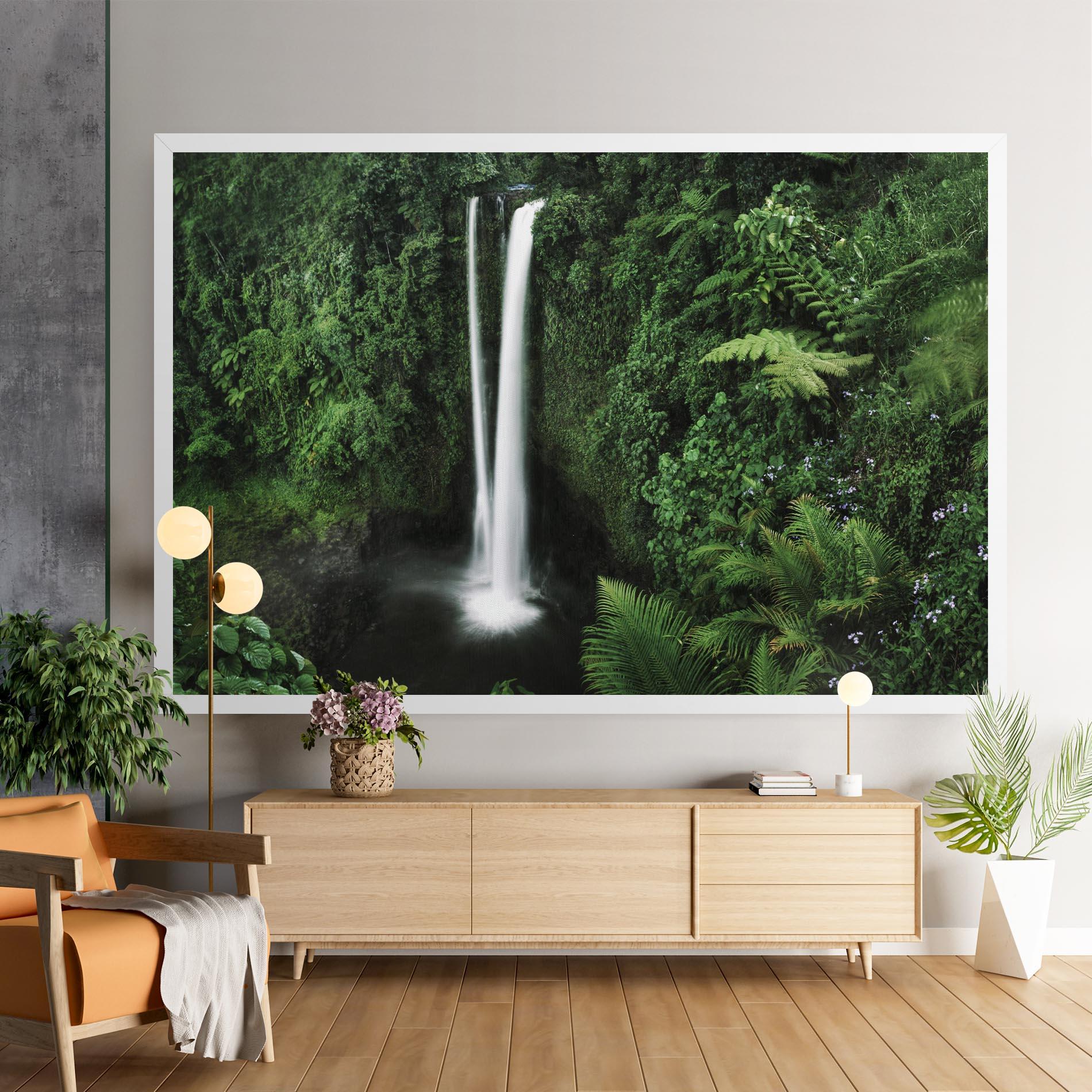 Tablou Canvas Green Nature Waterfall mockup 9