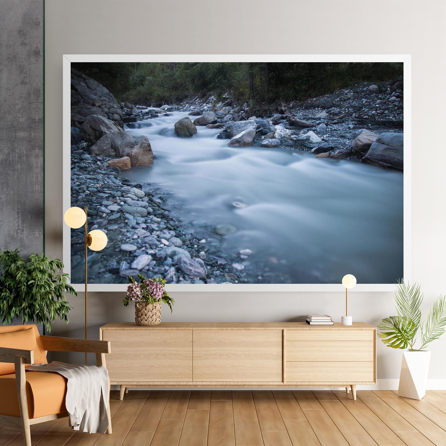 Tablou Canvas Grey Water Falling mockup 9
